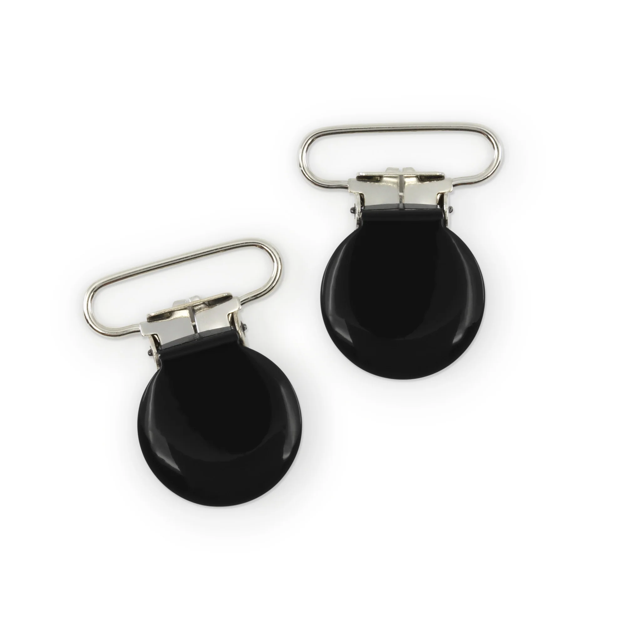 1" Suspender/Mitten Clips, 2 pc, Black - Image 2