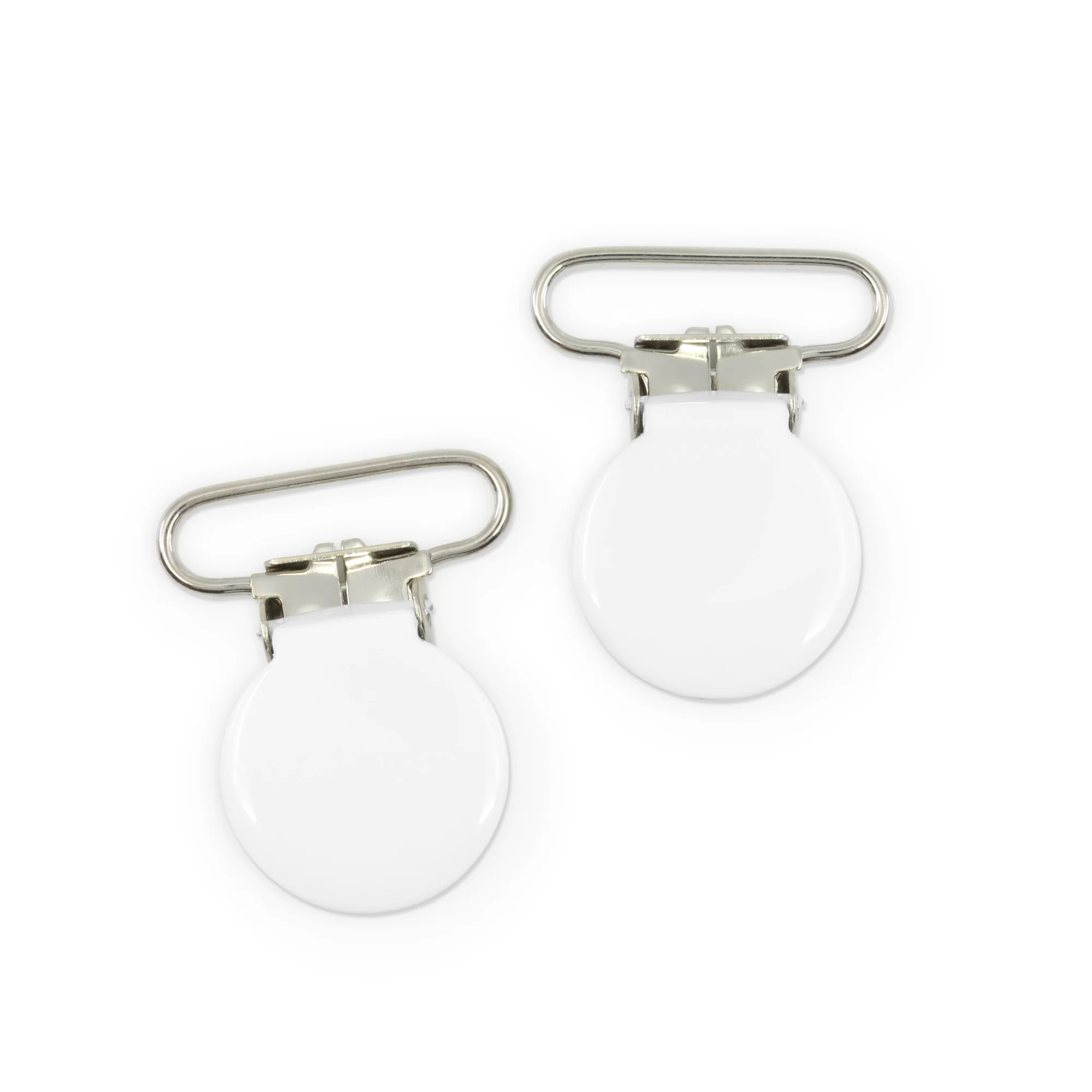 1" Suspender/Mitten Clips, 2 pc, White - Image 2