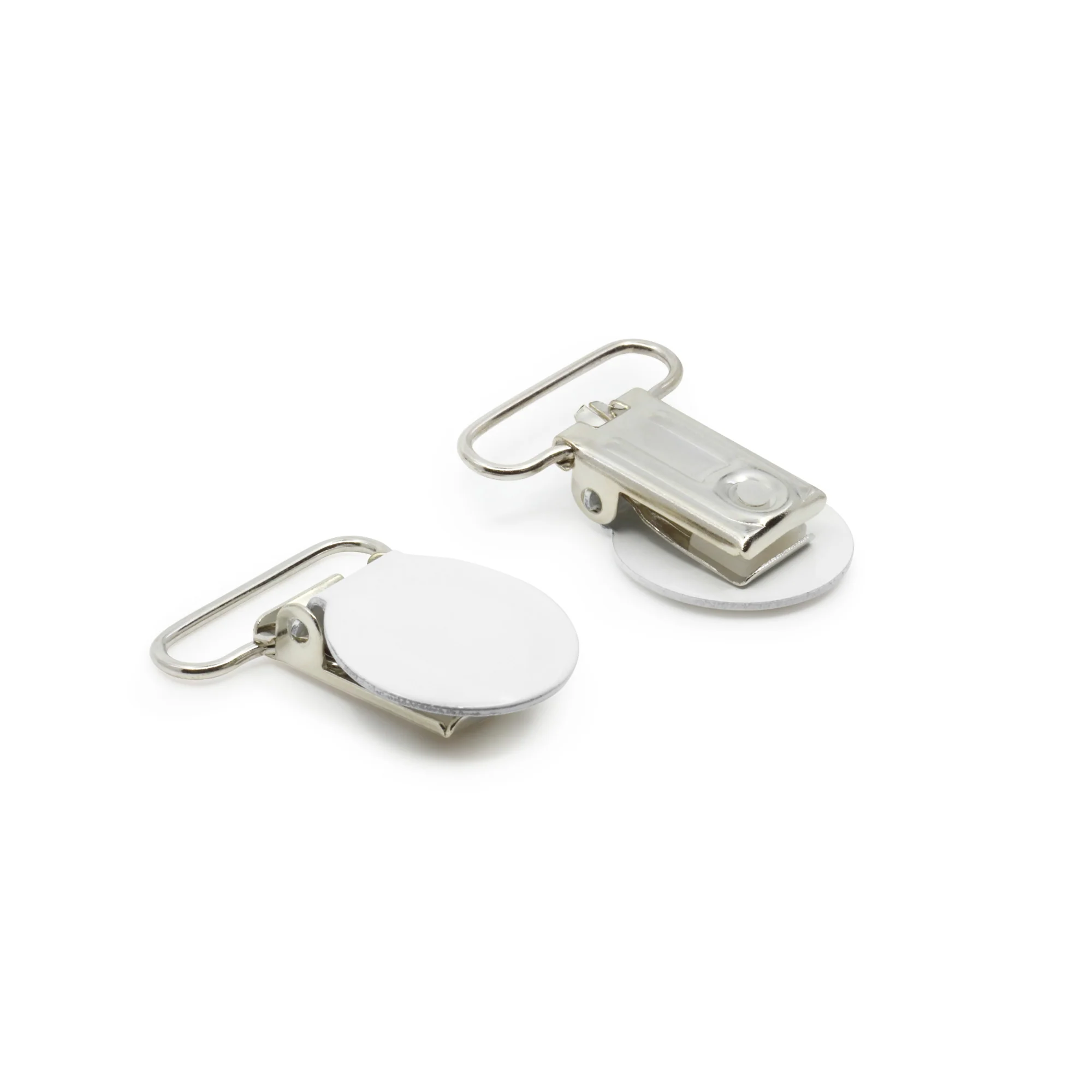 1" Suspender/Mitten Clips, 2 pc, White - Image 3