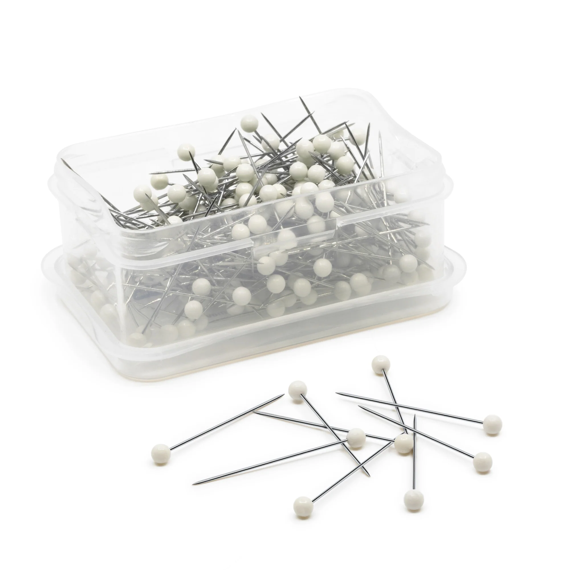 1-1/2" Long Color Ball Pins, White, 250 pc - Image 3
