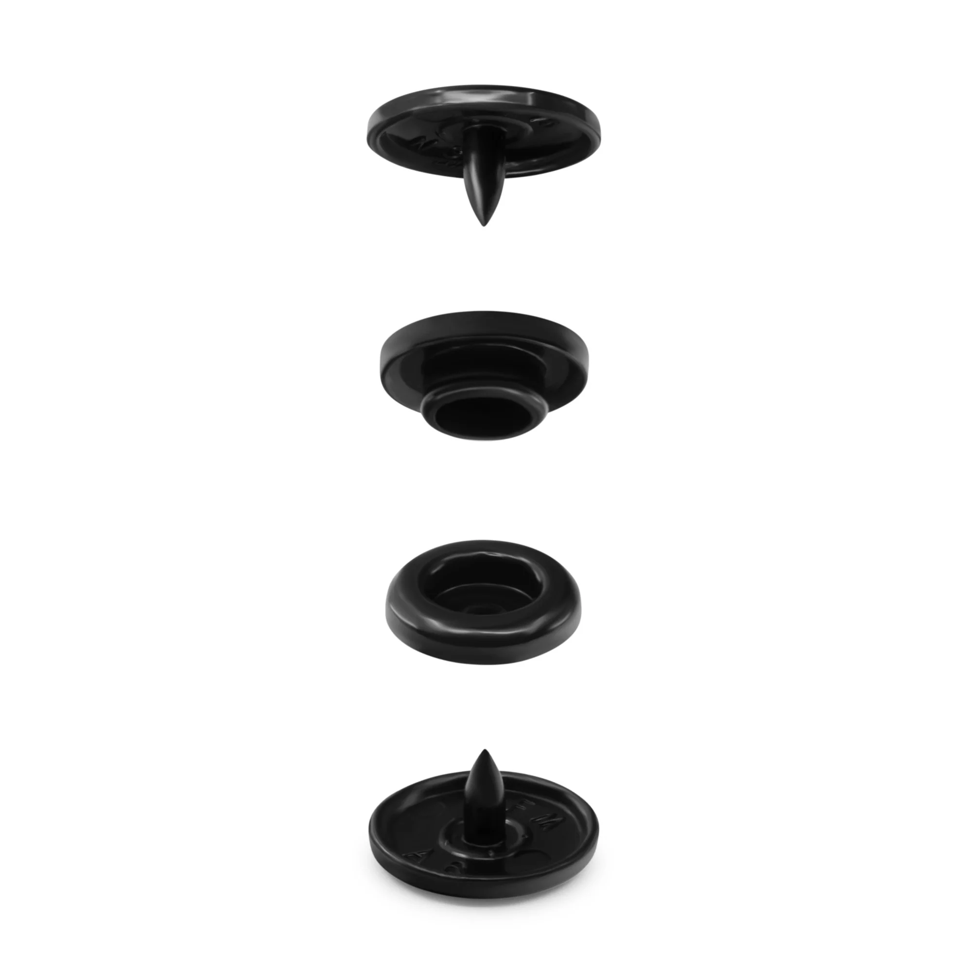 1/2" Plastic Snaps, Black, 60 Sets - Image 5