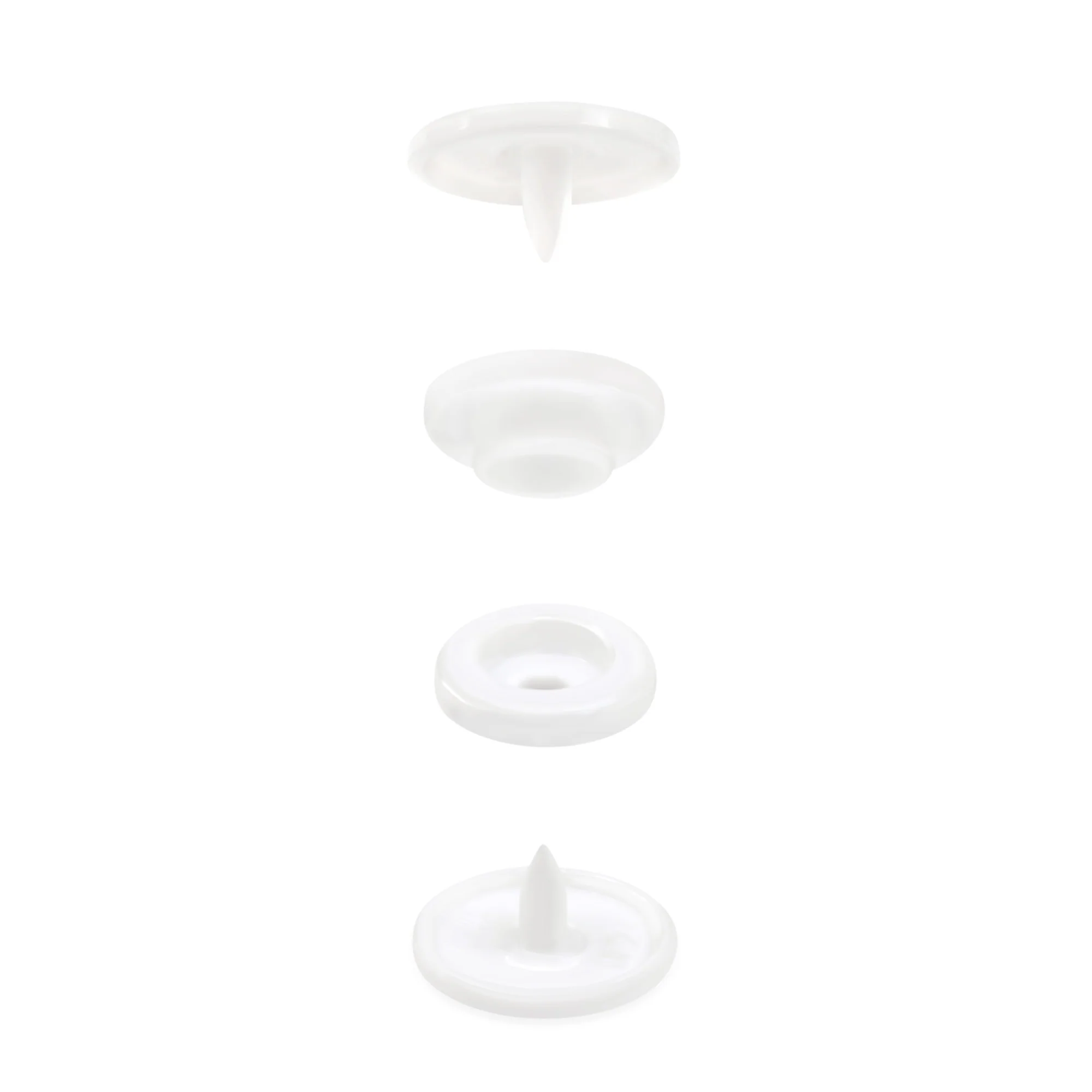 1/2" Plastic Snaps, White, 60 Sets - Image 5