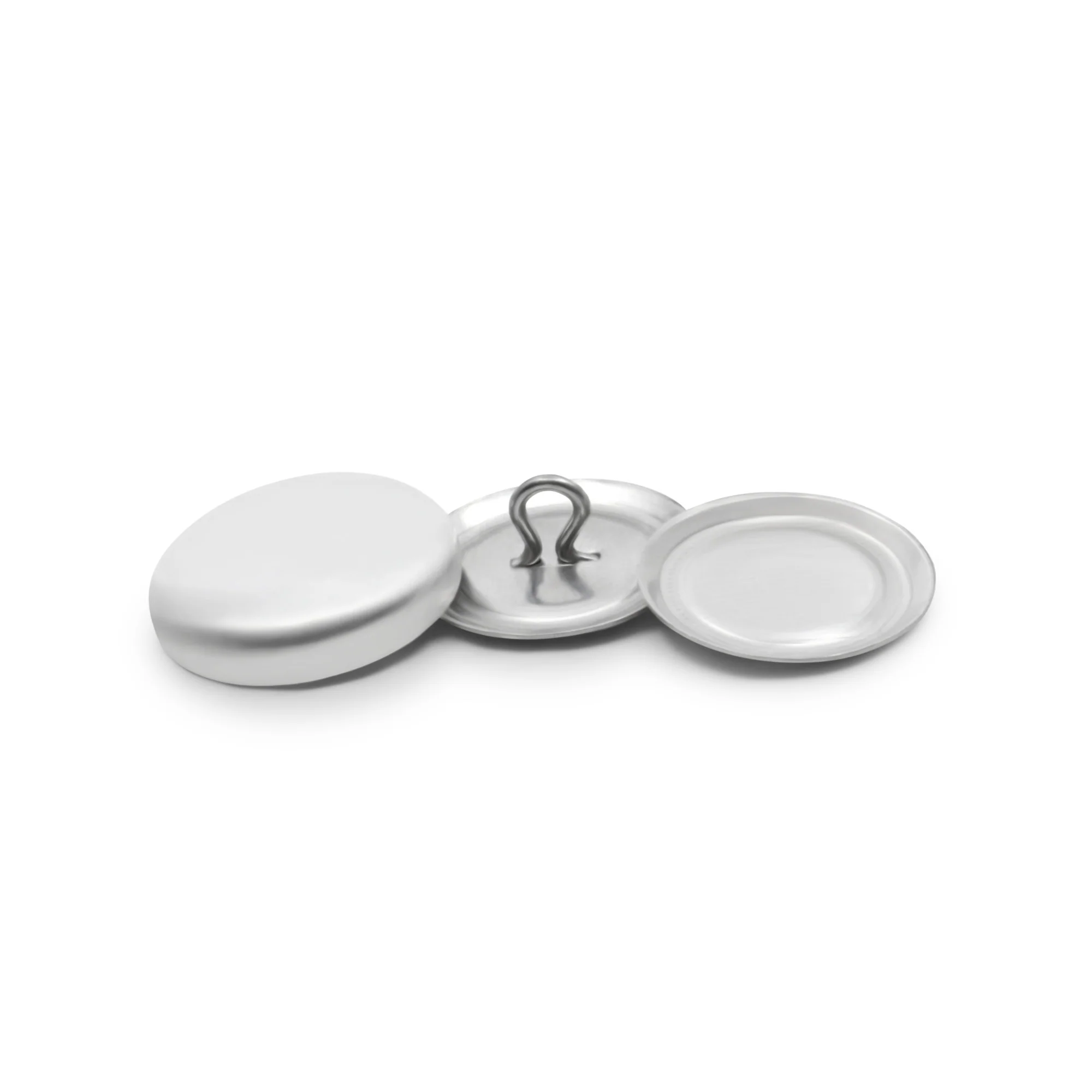 3/4" Craft Cover Button Kit, 18 Sets, Nickel - Image 2