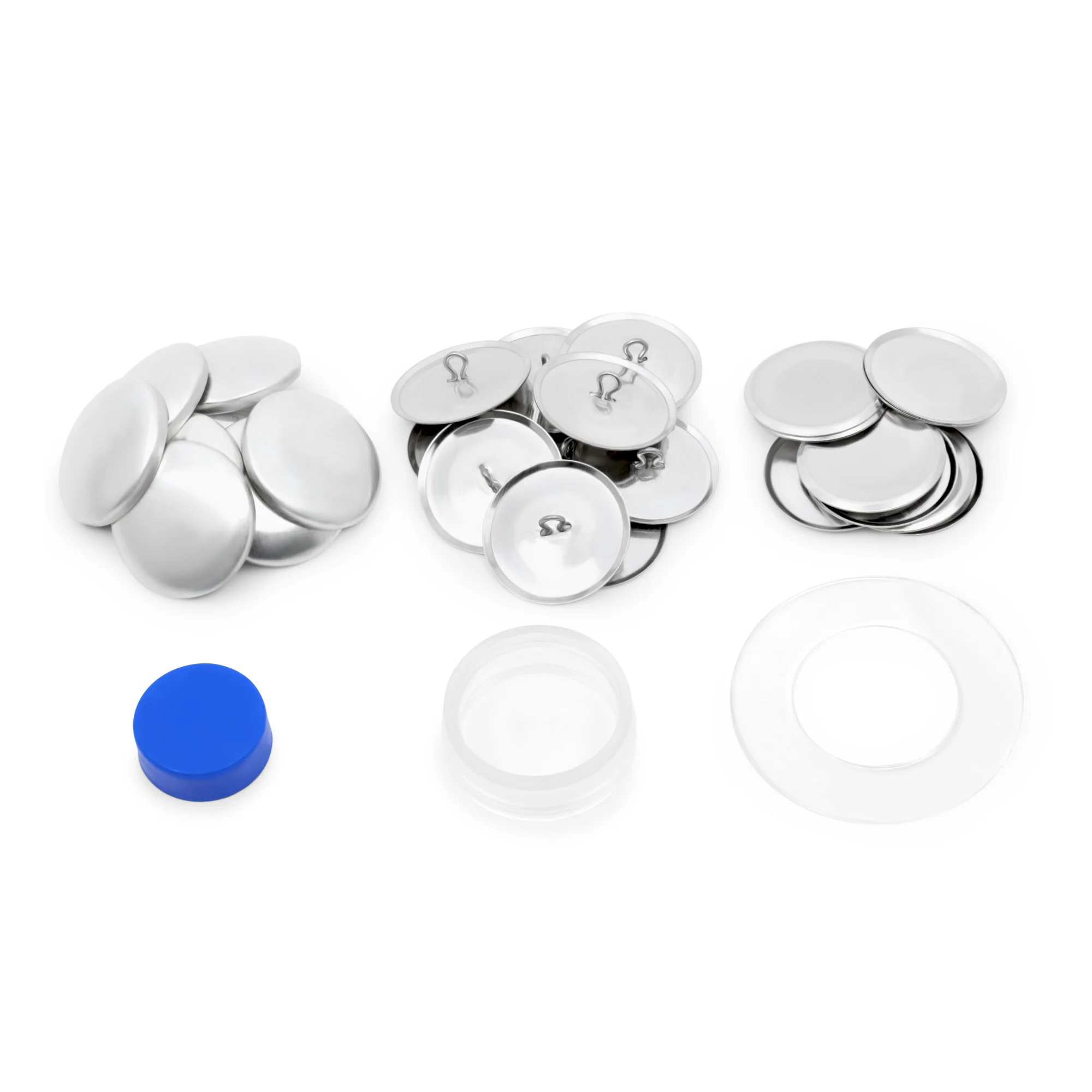 1-1/8" Craft Cover Button Kit, 10 Sets, Nickel - Image 4