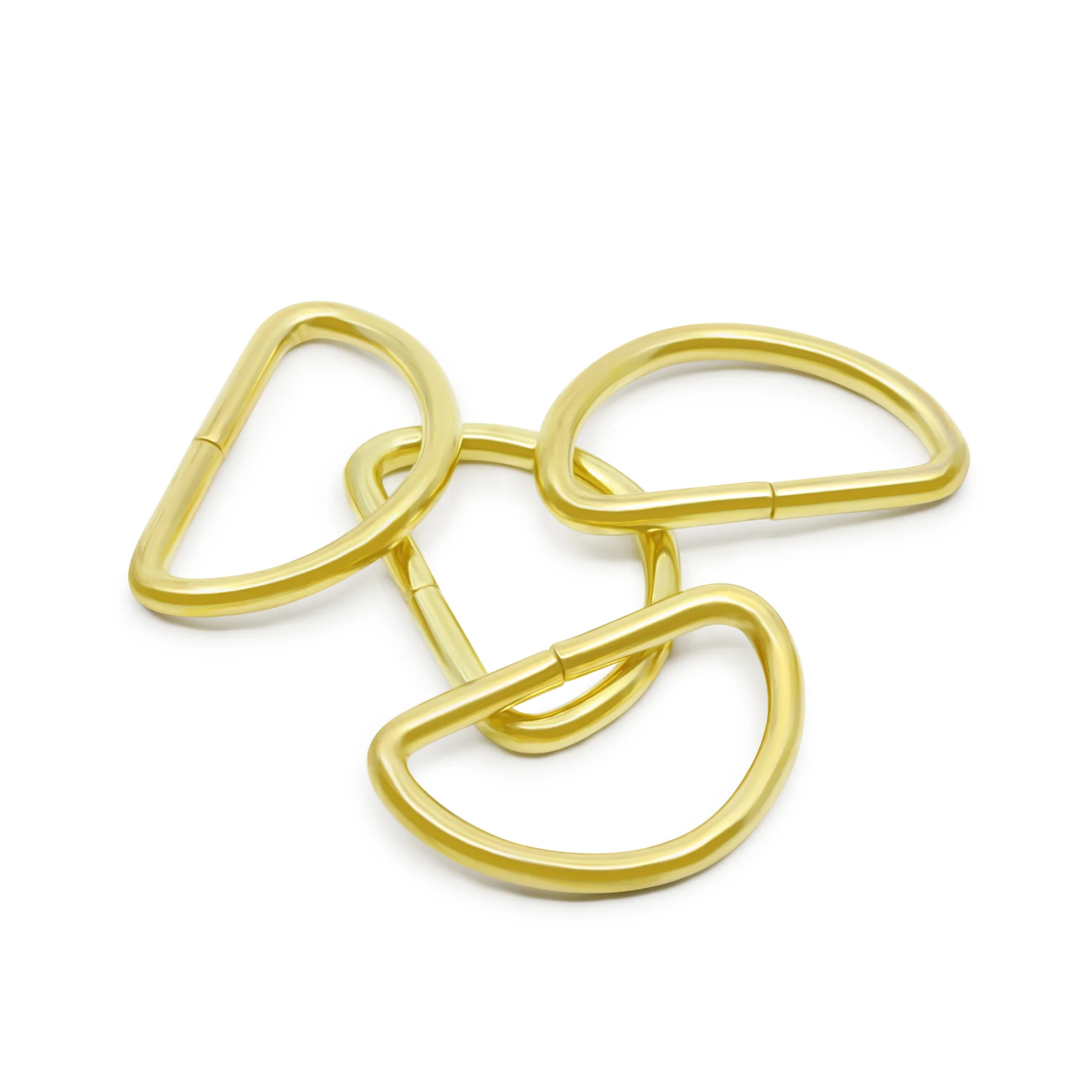 1" D-Rings, Gilt, 4 pc - Image 3