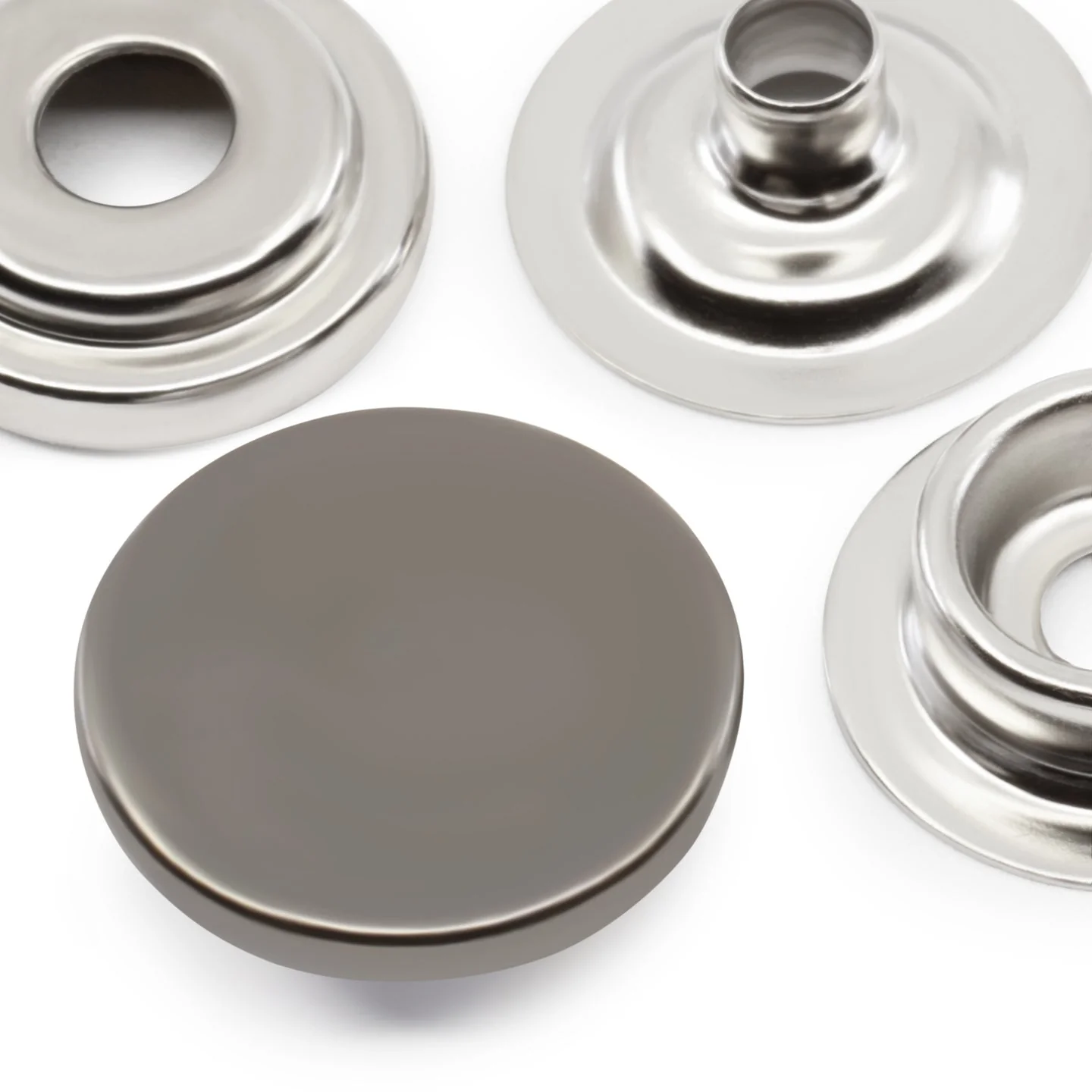 5/8" Heavy Duty Snaps, 7 Sets, Gunmetal - Image 2