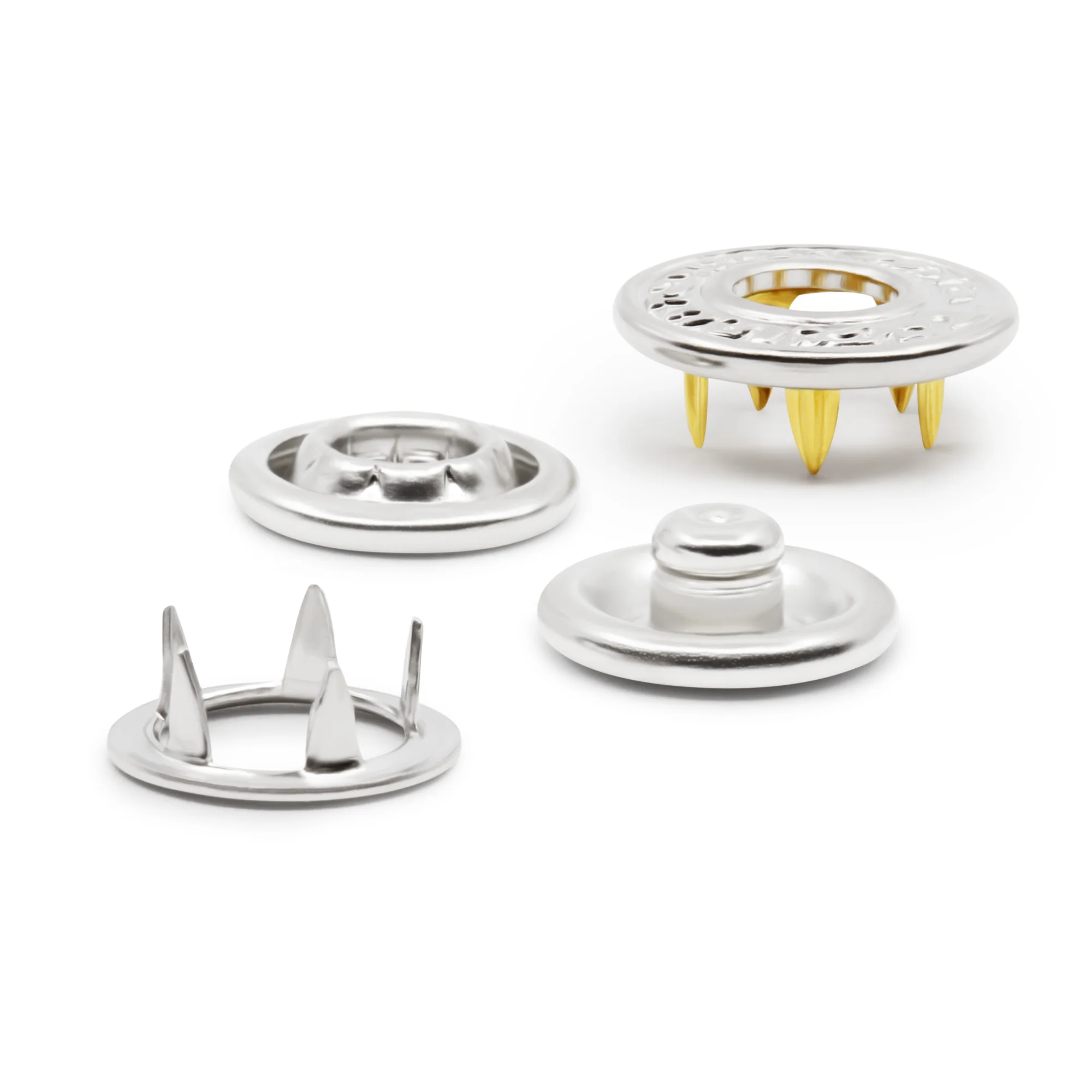 Decorative Snap Fasteners, 12 Sets, Nickel - Image 3