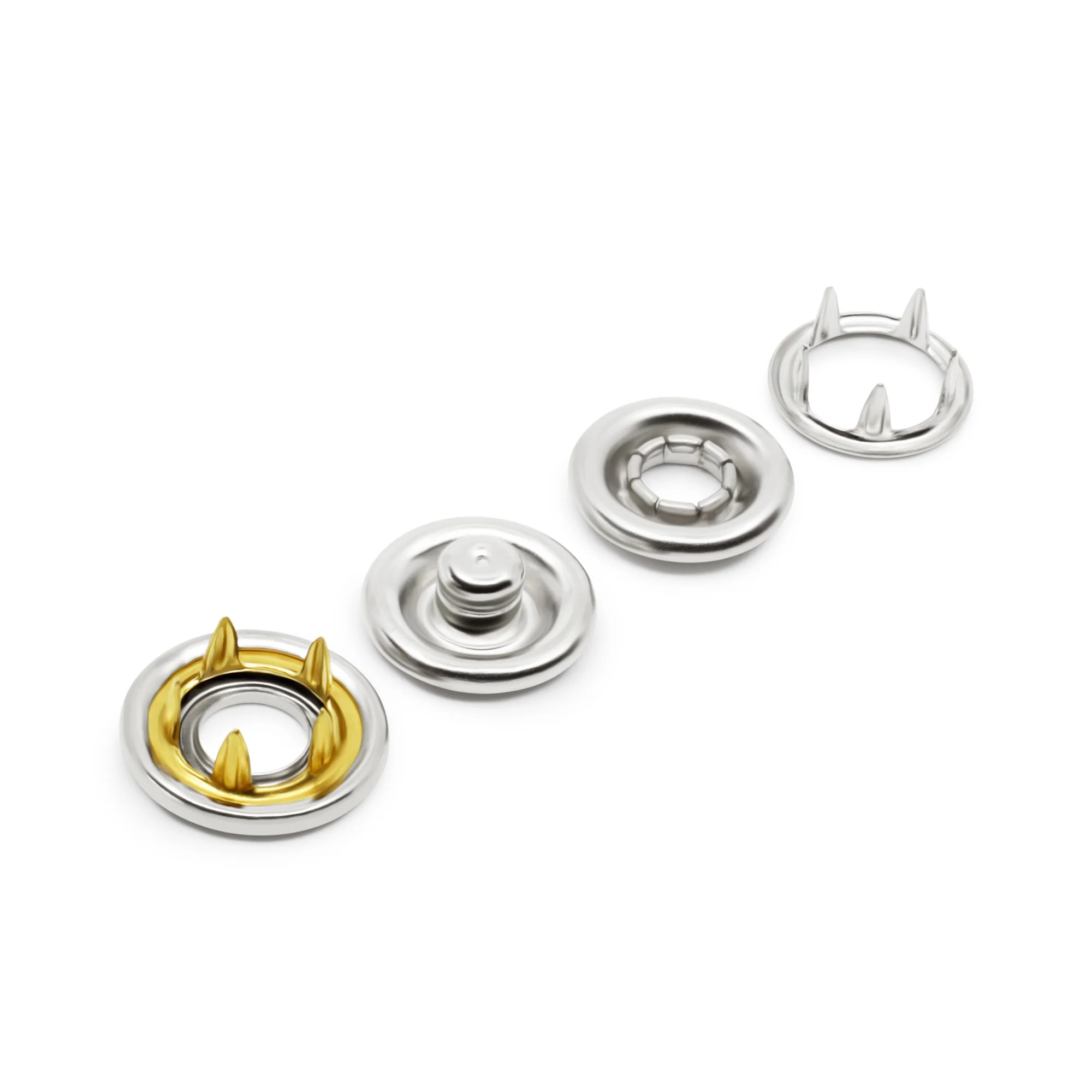 Decorative Snap Fasteners, 12 Sets, Nickel - Image 4