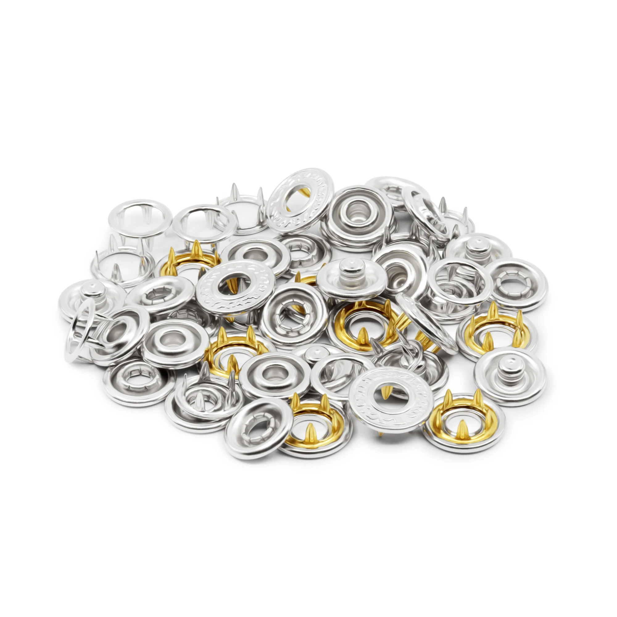 Decorative Snap Fasteners, 12 Sets, Nickel - Image 5