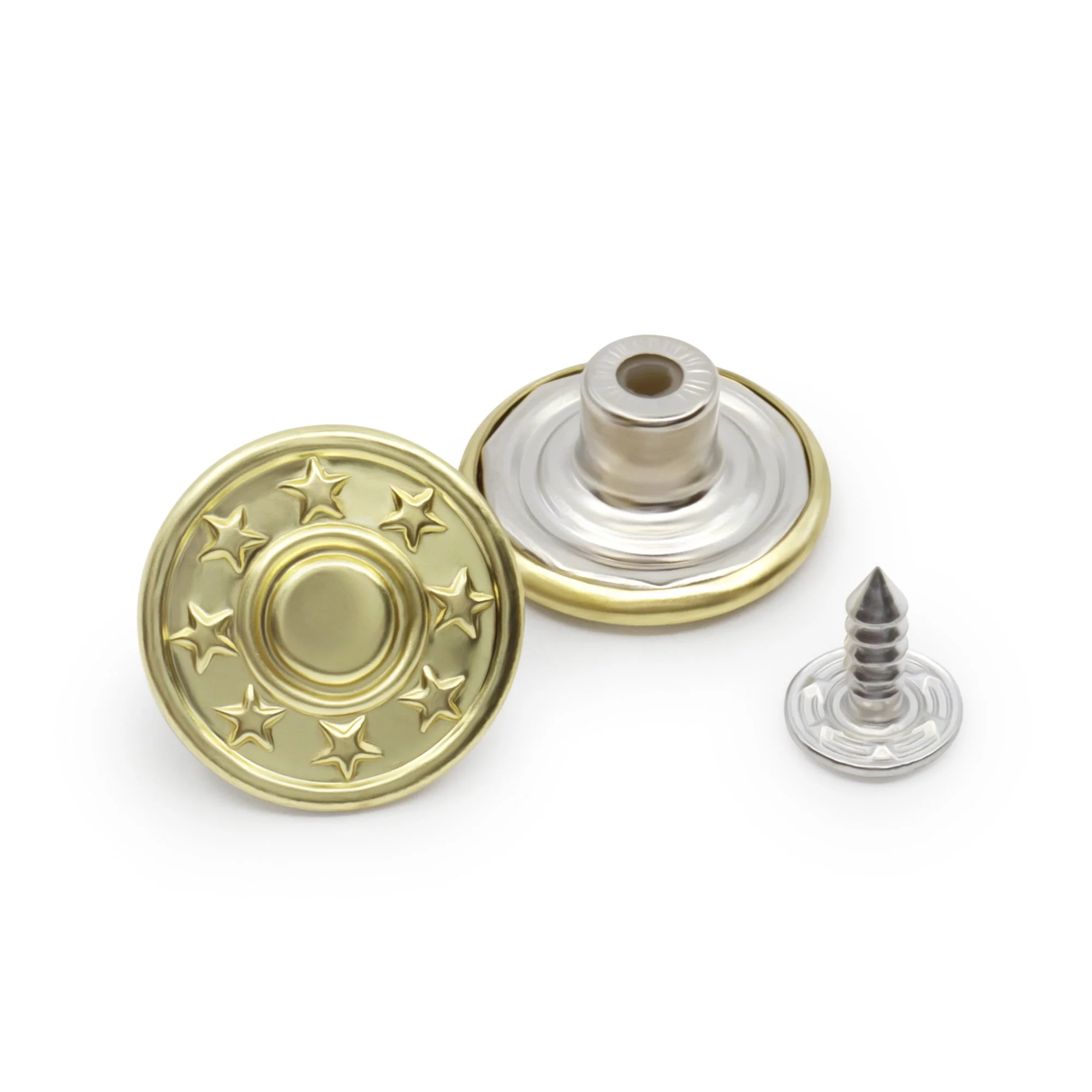 Jean Buttons, 6 pc, Gold - Image 3