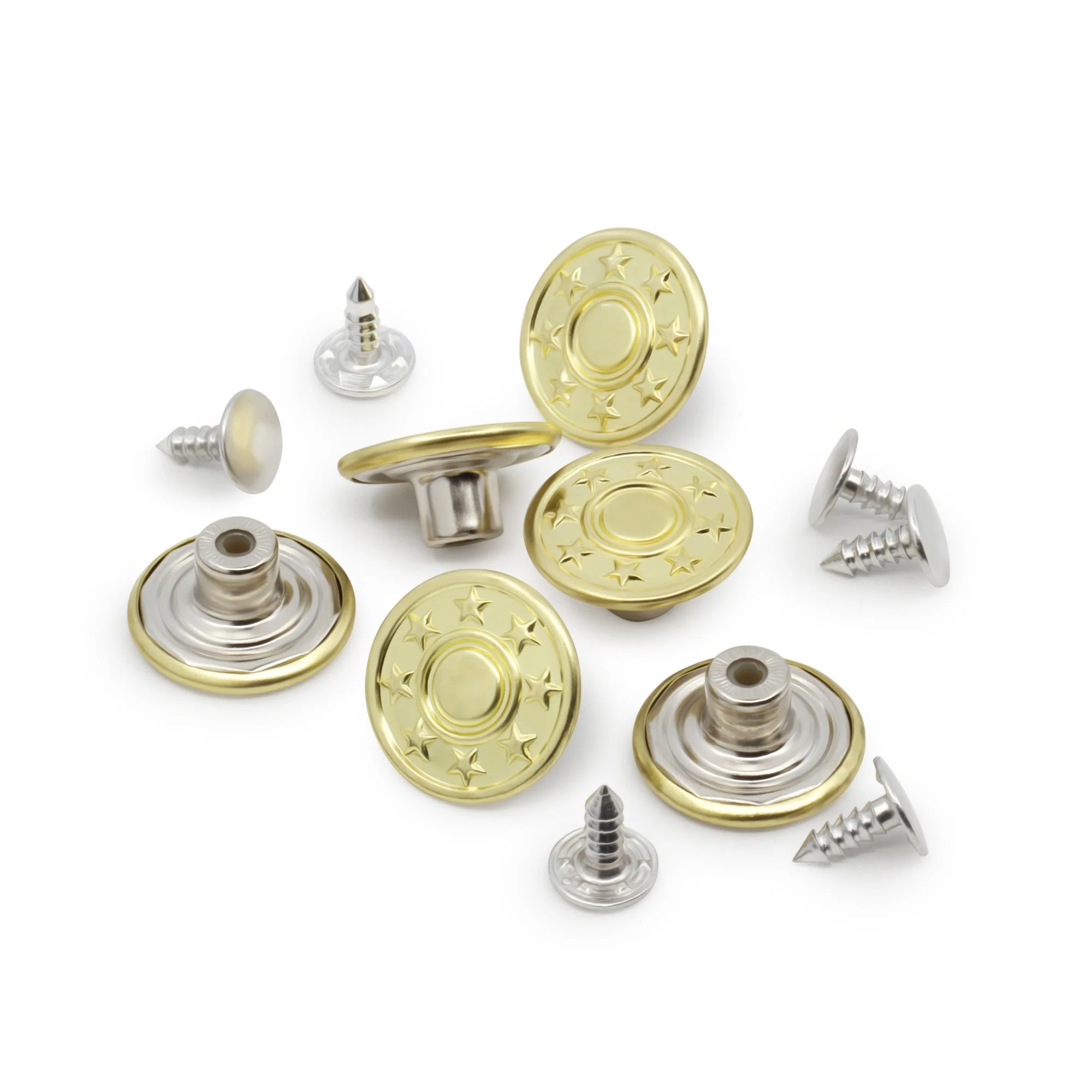 Jean Buttons, 6 pc, Gold - Image 5