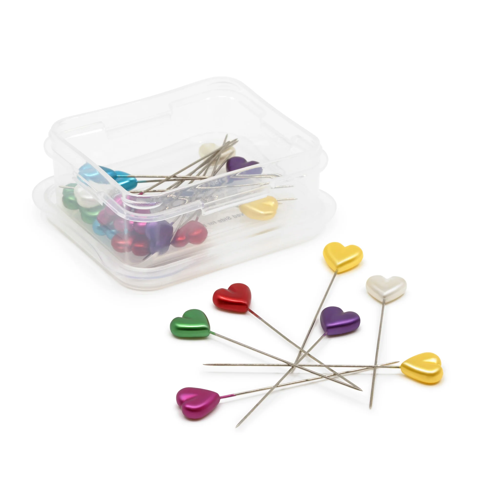 2-1/8" Heart Pearlized Pins, Assorted, 35 pc - Image 3