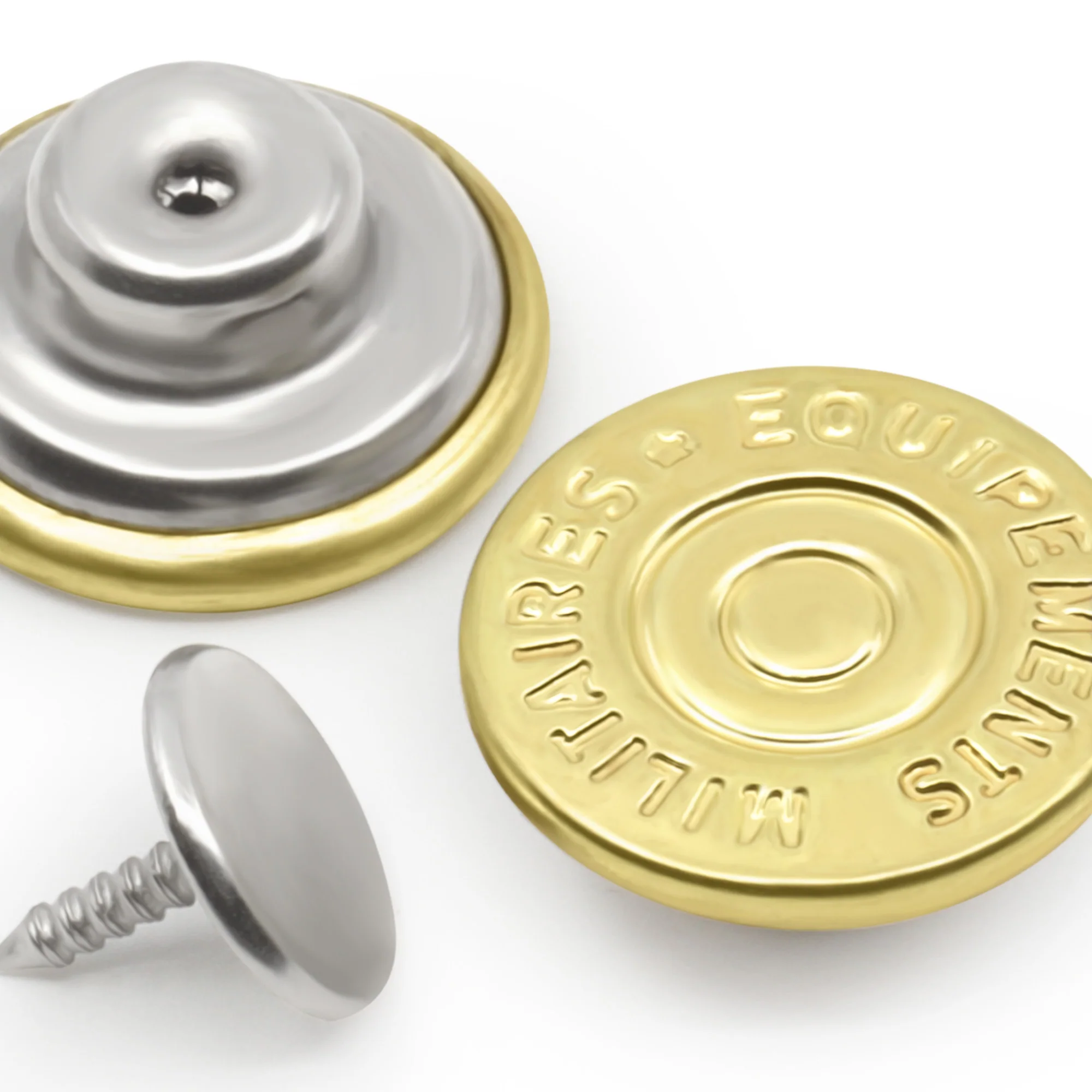 5/8" Dungaree Buttons, 4 pc, Gold - Image 2
