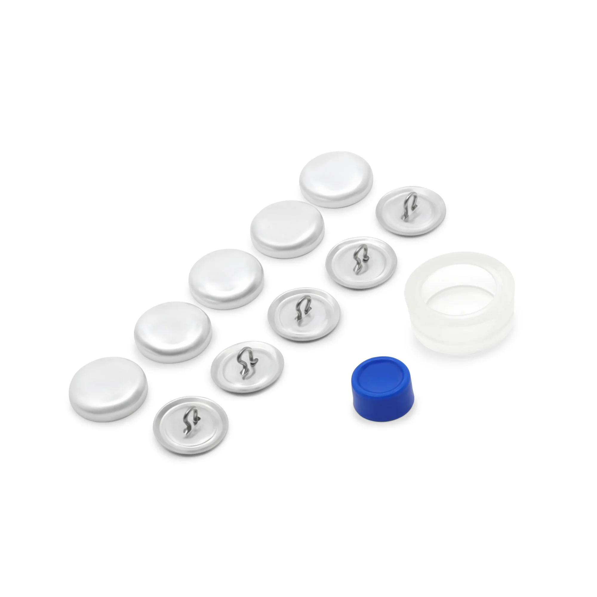 3/4" Cover Button Kit, Nickel - Image 4