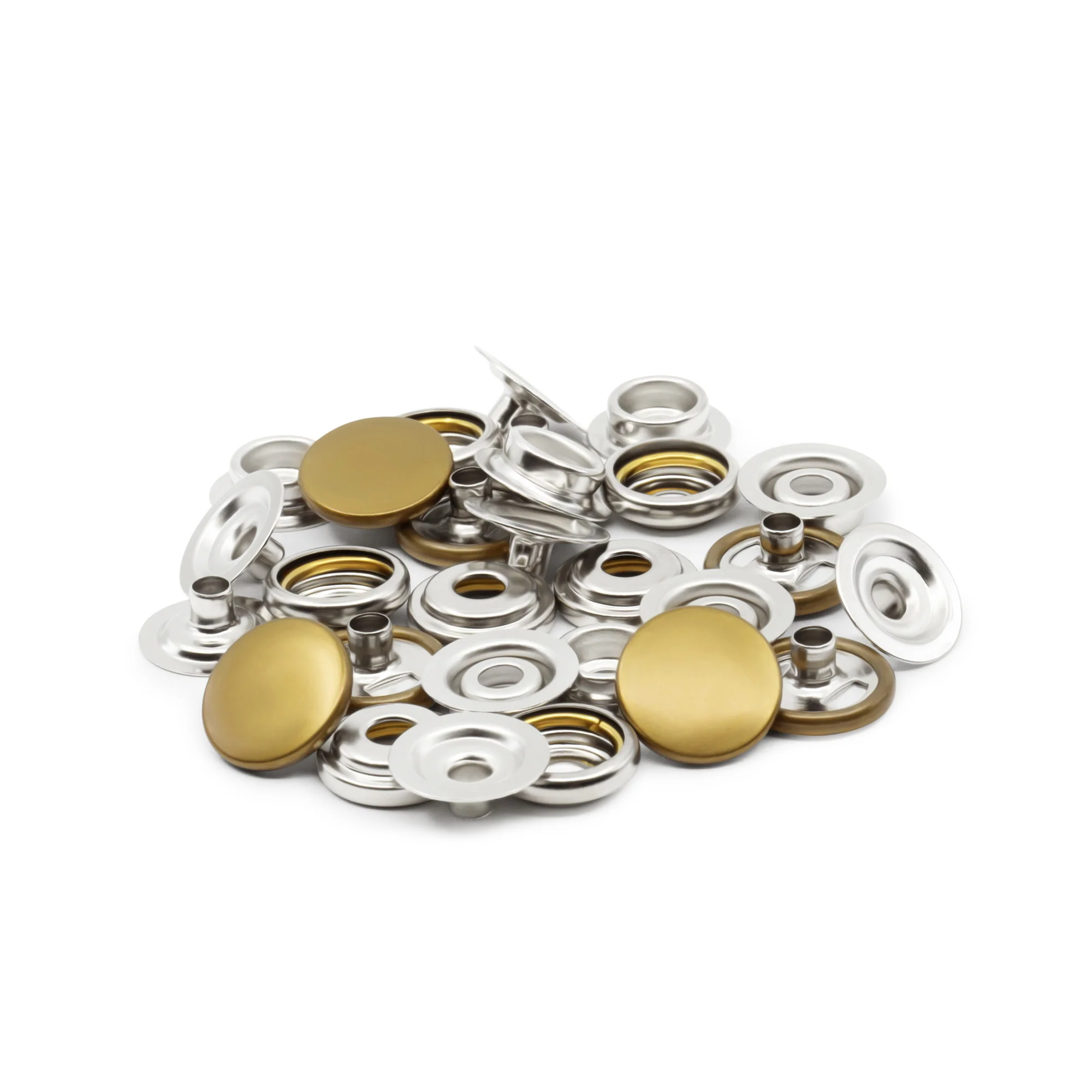 5/8" Heavy Duty Snaps, 7 Sets, Antique brass - Image 5