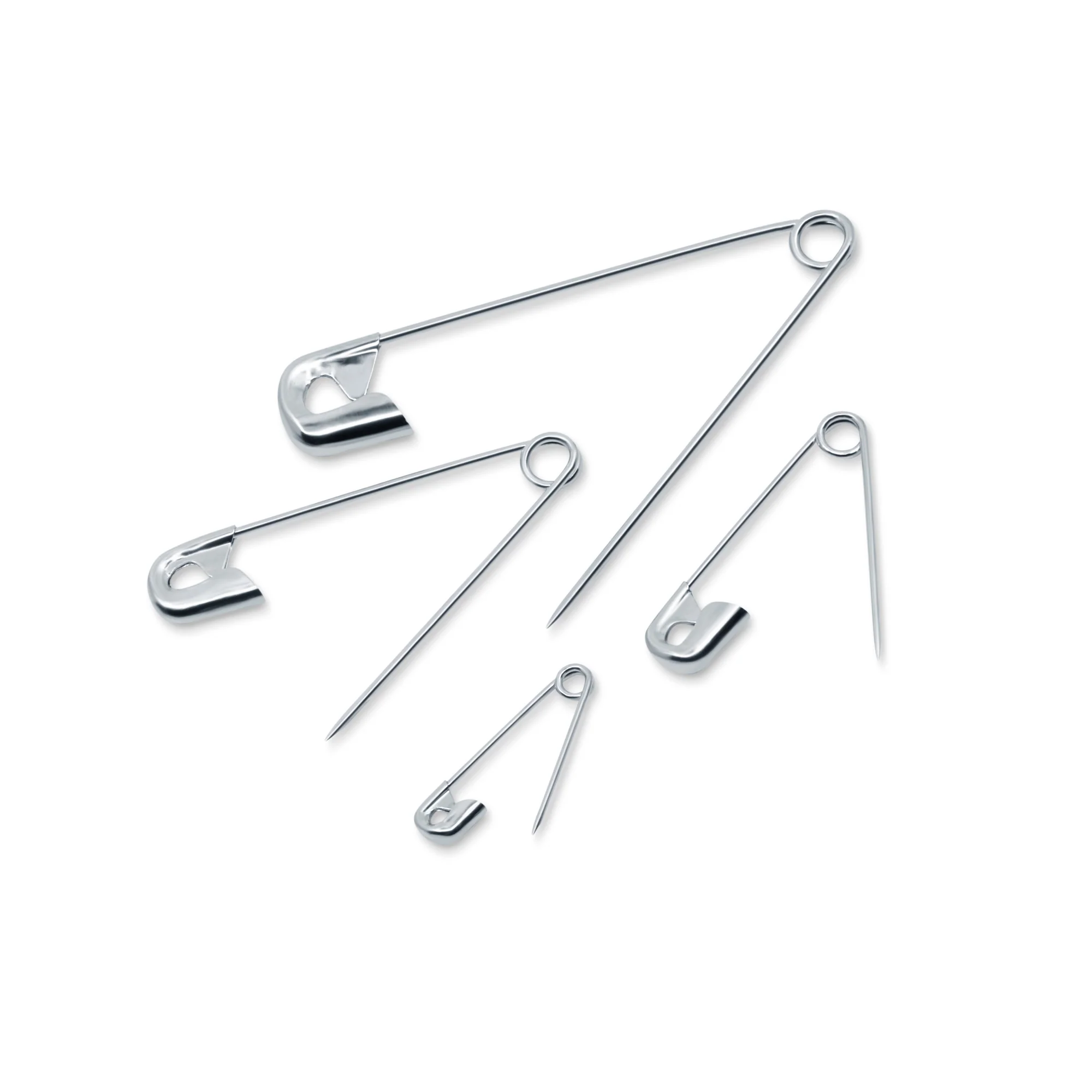 Safety Pins, Assorted Sizes, Nickel, 100 pc - Image 3