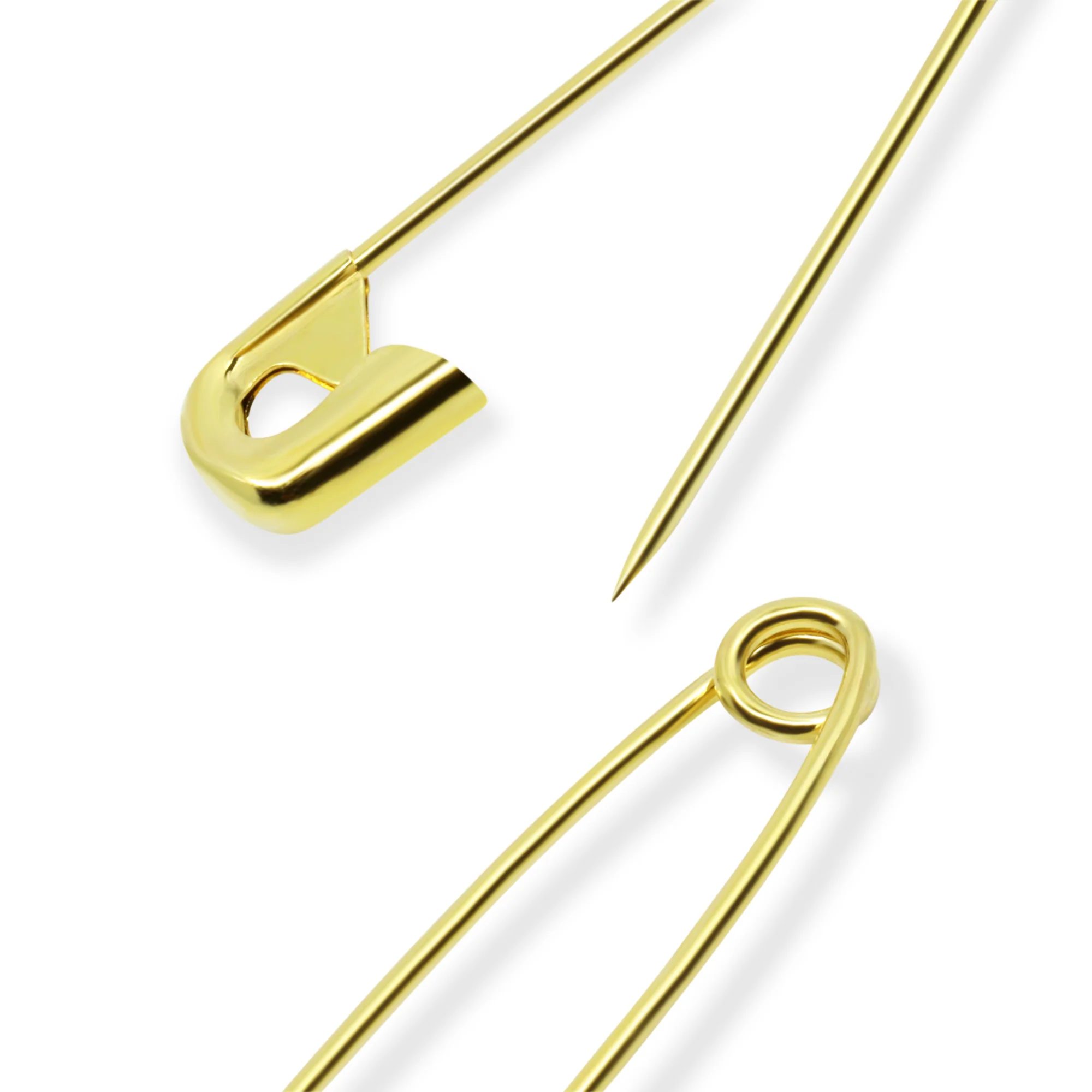 2" Quilters Brass Safety Pins, Brass, 20 pc - Image 3