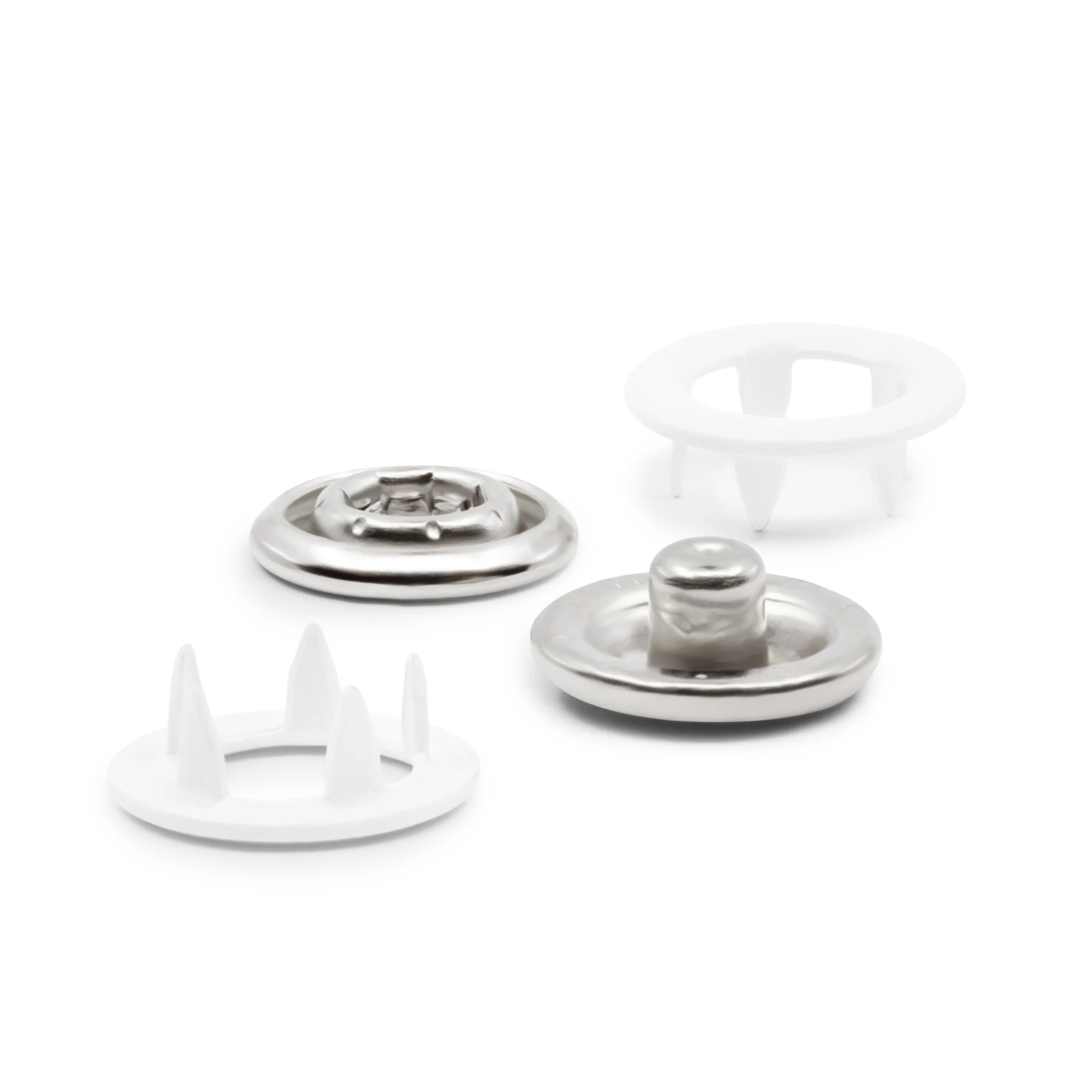 3/8" Snap Fasteners, 7 Sets, White - Image 3