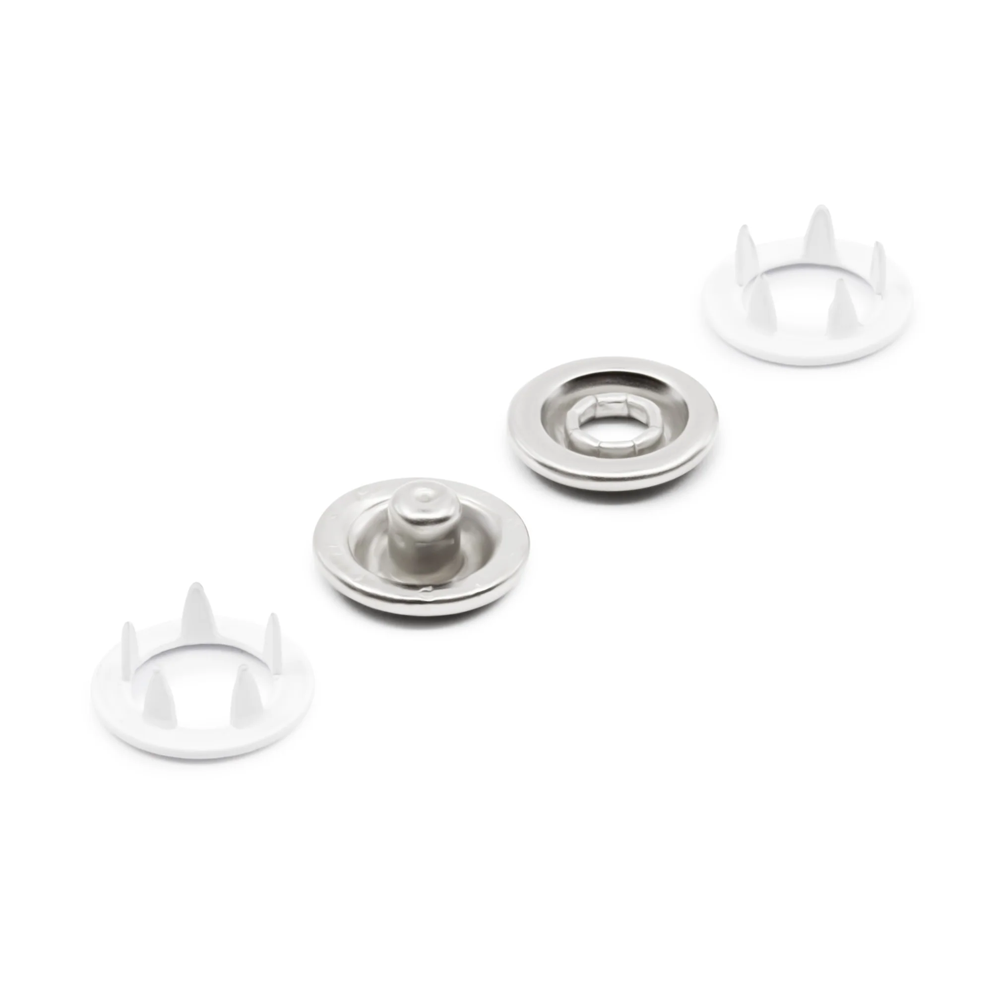 3/8" Snap Fasteners, 7 Sets, White - Image 4
