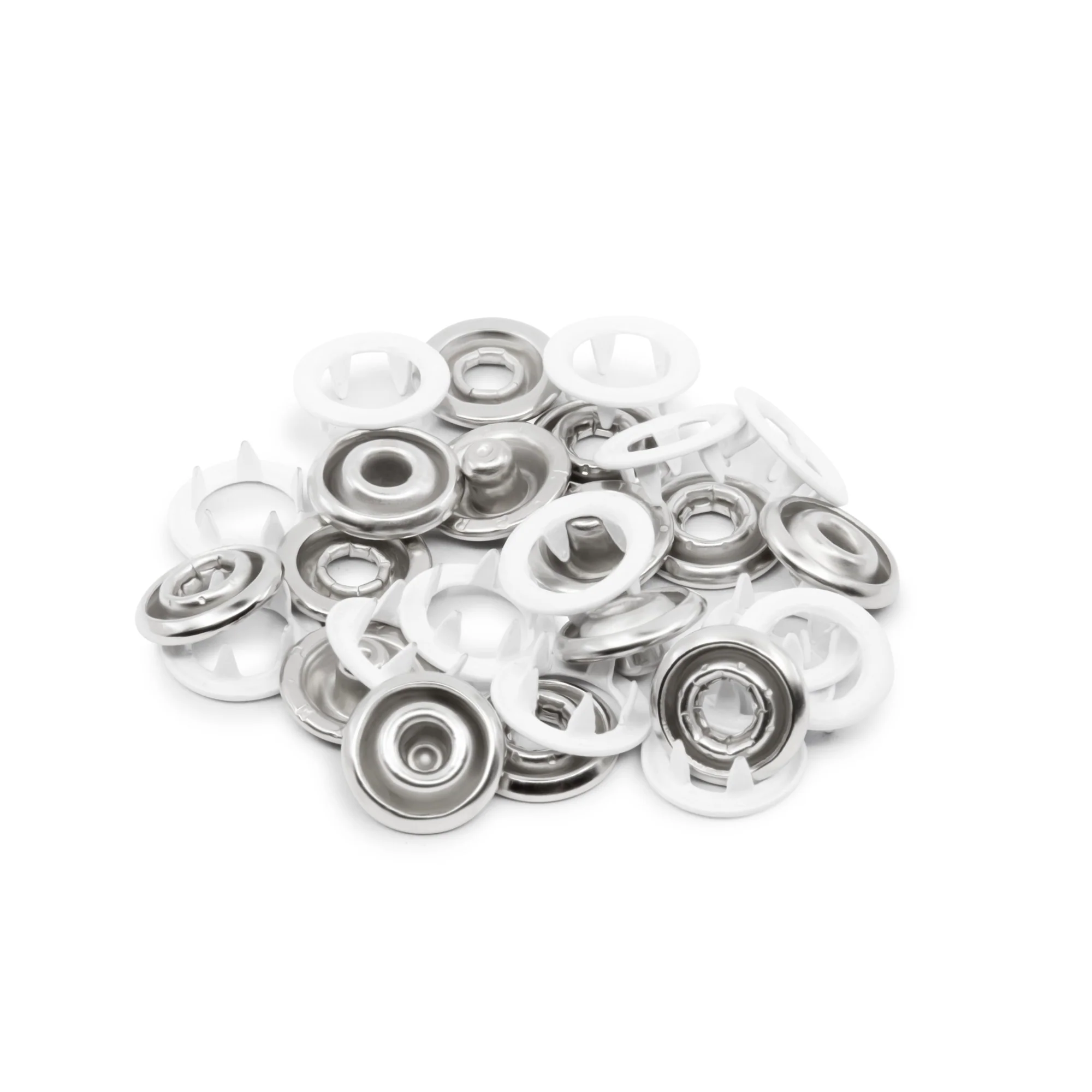 7/16" Snap Fasteners, 7 Sets, White - Image 4