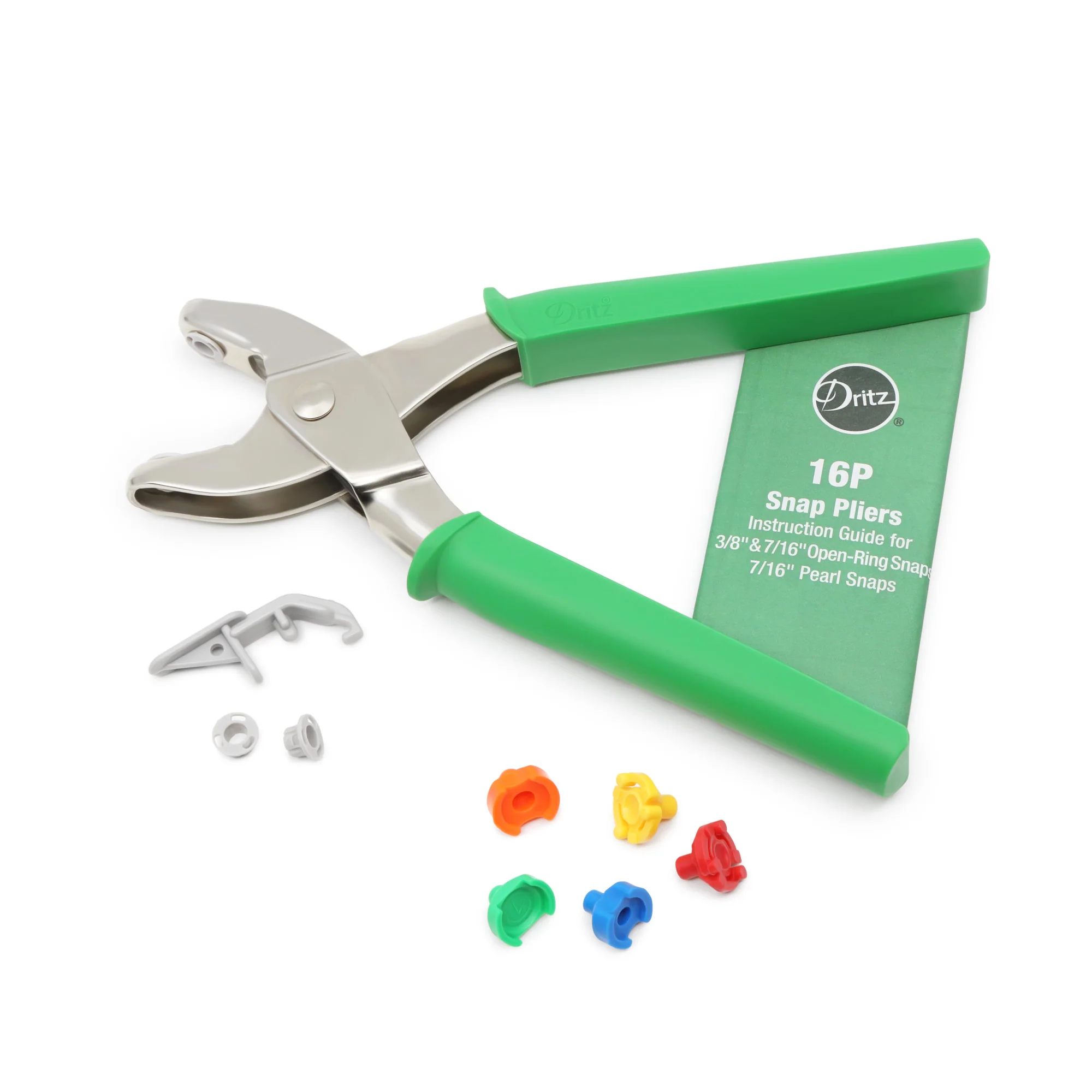 Snap Pliers for 3/8" Open-Ring & 7/16" Pearl Snaps, Green - Image 4