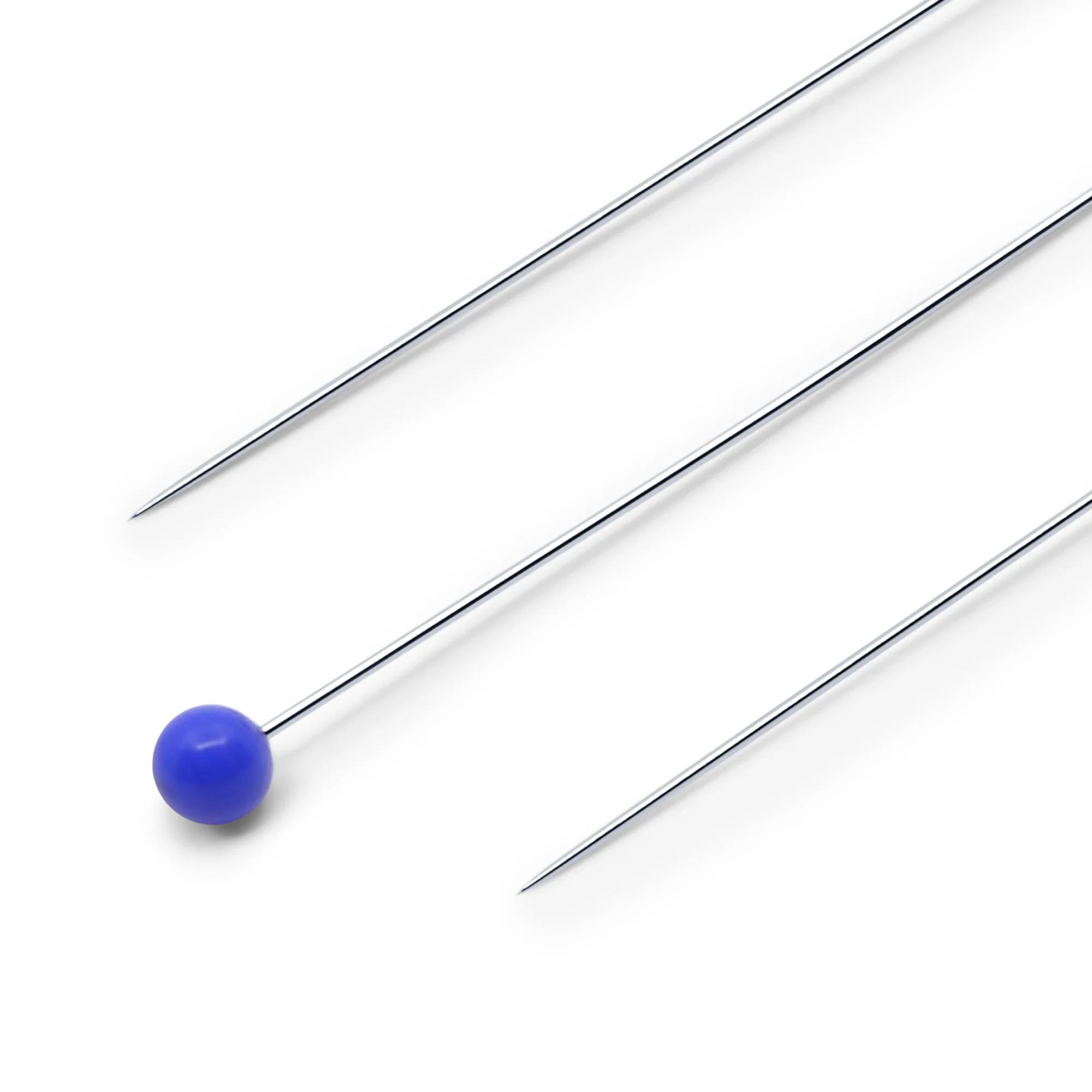 1-3/8" Ultra-Fine Glass Head Pins, Blue, 150 pc - Image 2