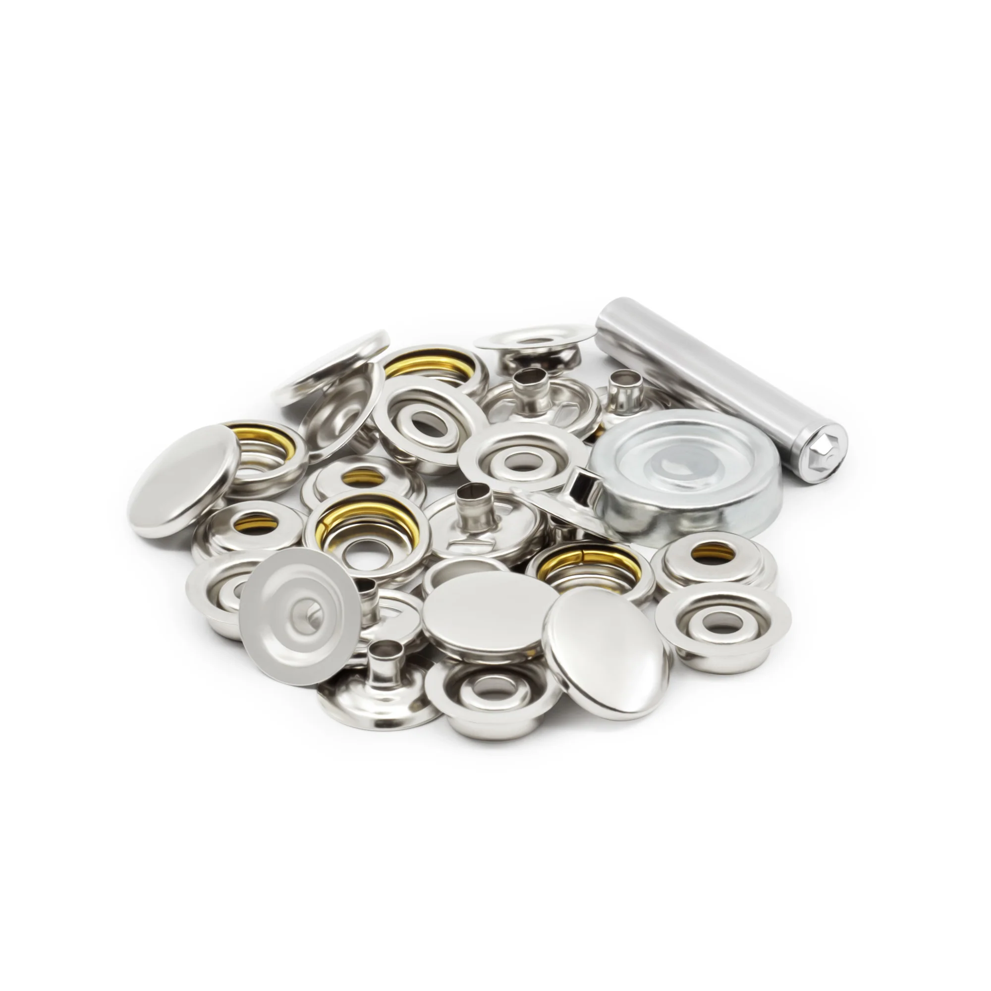 Heavy Duty Snap Fastener Kit, 7 Sets, Nickel - Image 5