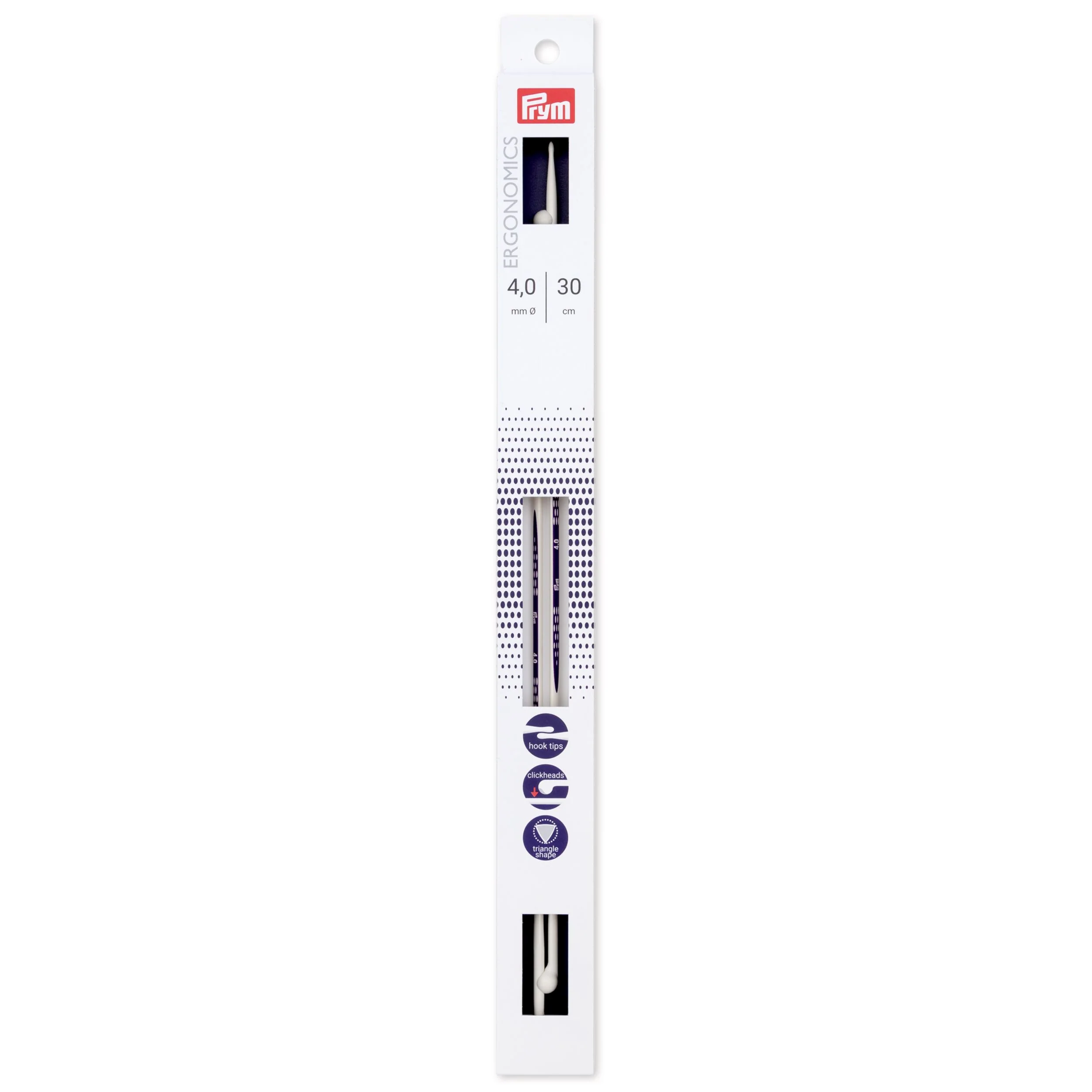 12" Ergonomic Single Point Knitting Needles, US 6 (4mm)