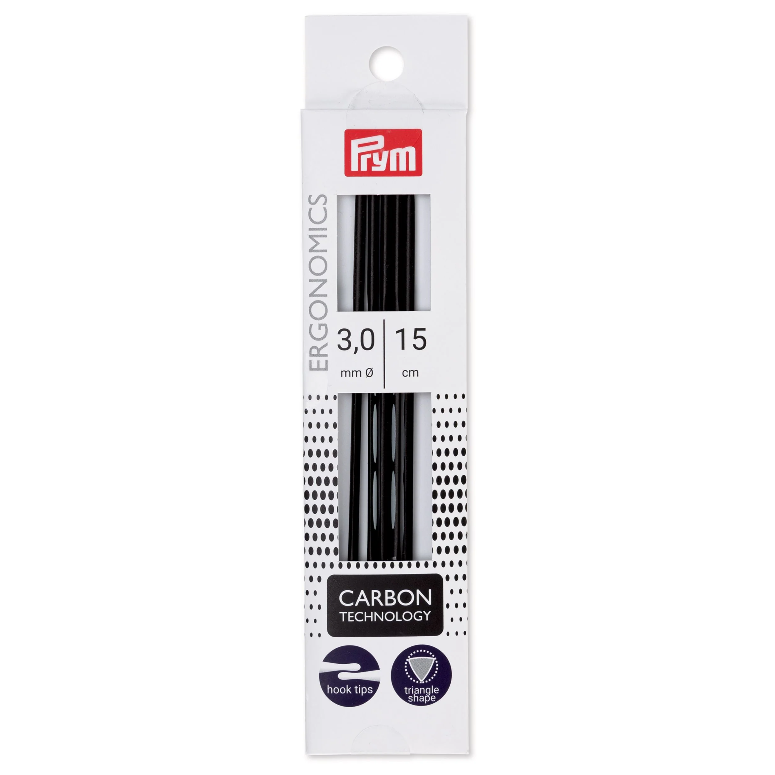 6" Ergonomic Double Point Knitting Needles, Carbon, US 2.5 (3mm)
