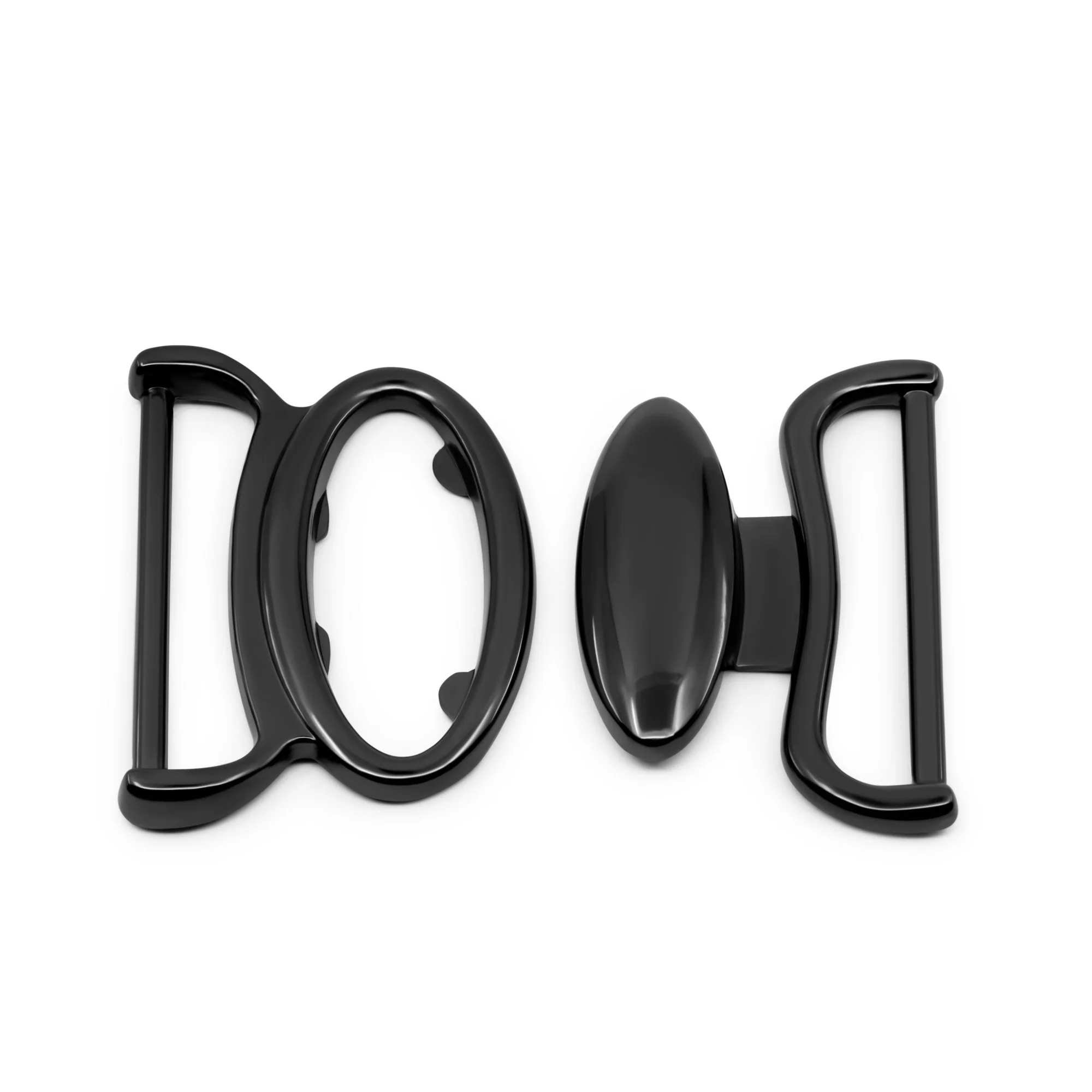 Oval Fashion Buckle, Gunmetal - Image 3