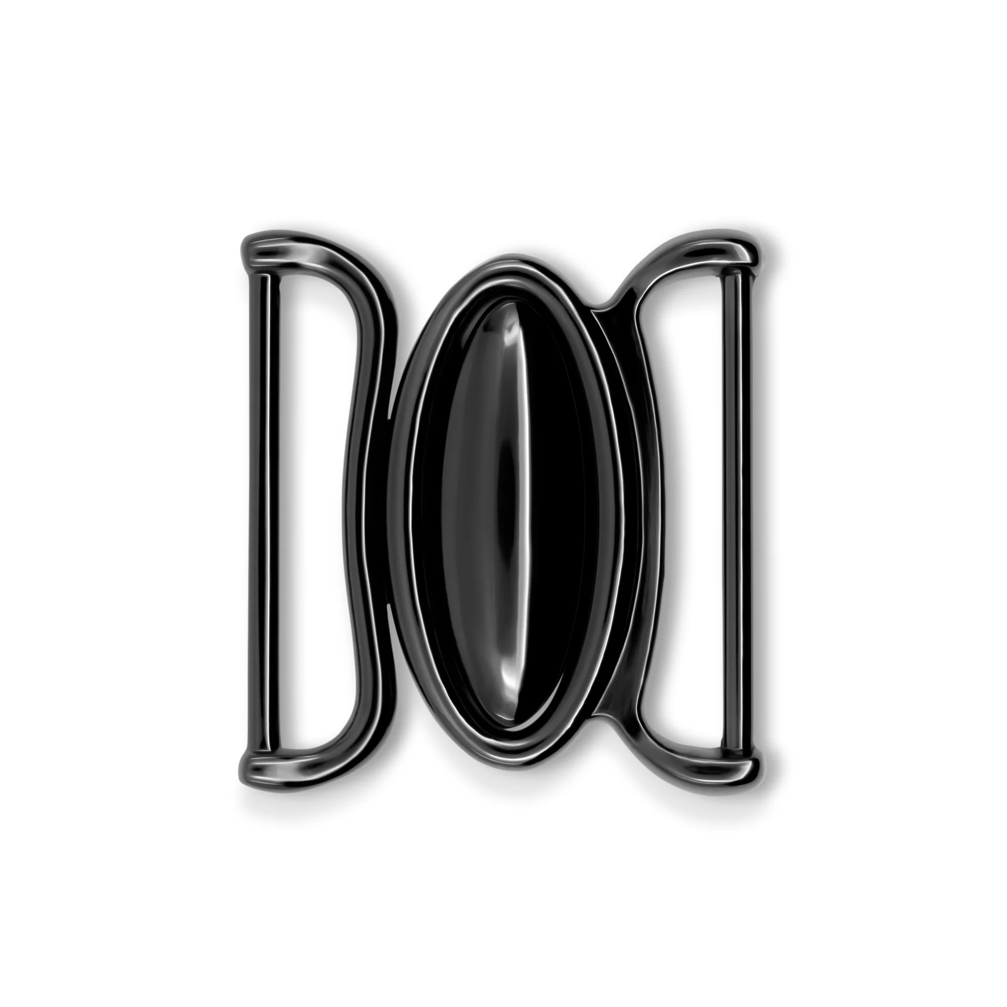Oval Fashion Buckle, Gunmetal - Image 4