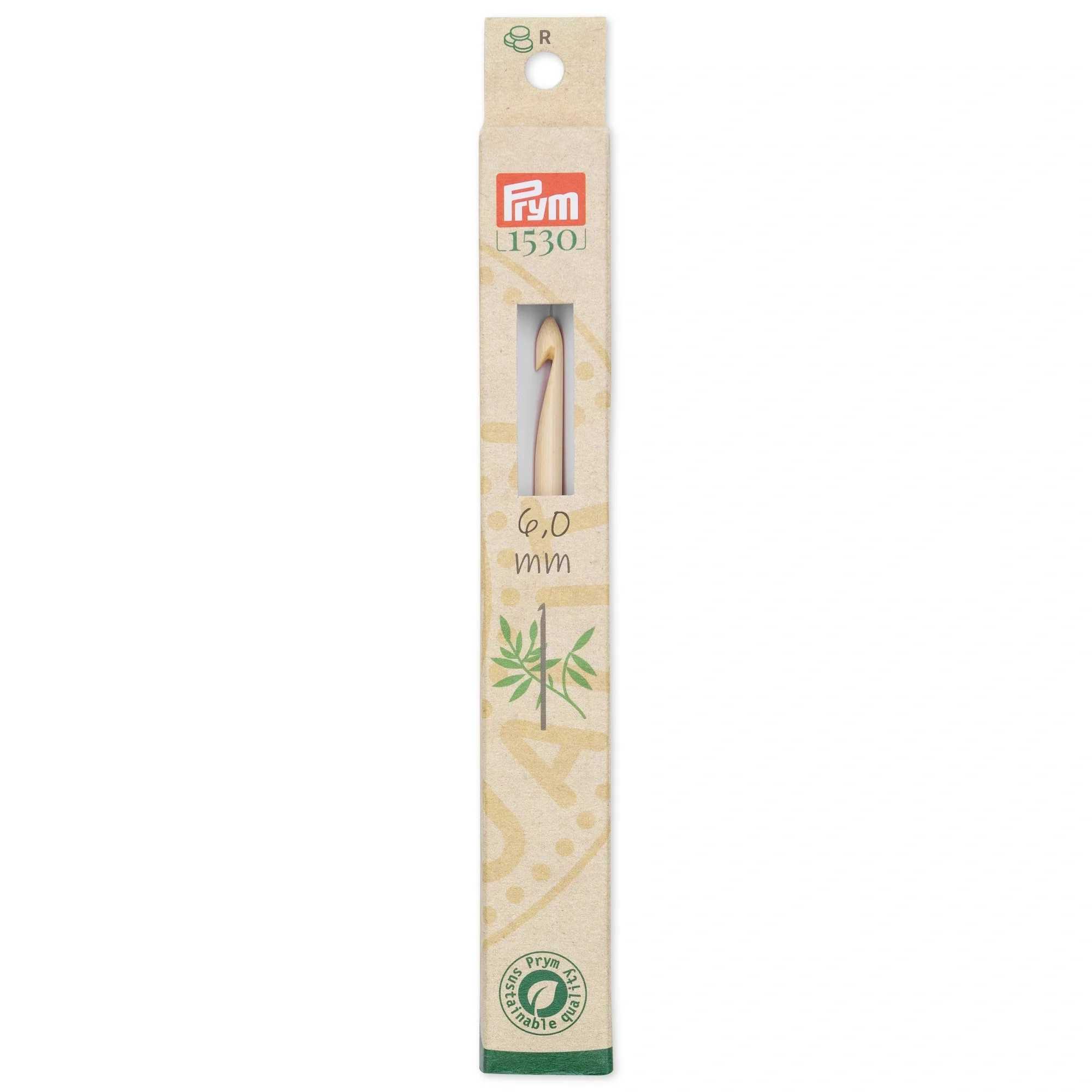 6" Crochet Hook, Bamboo, US J (6mm) - Image 3