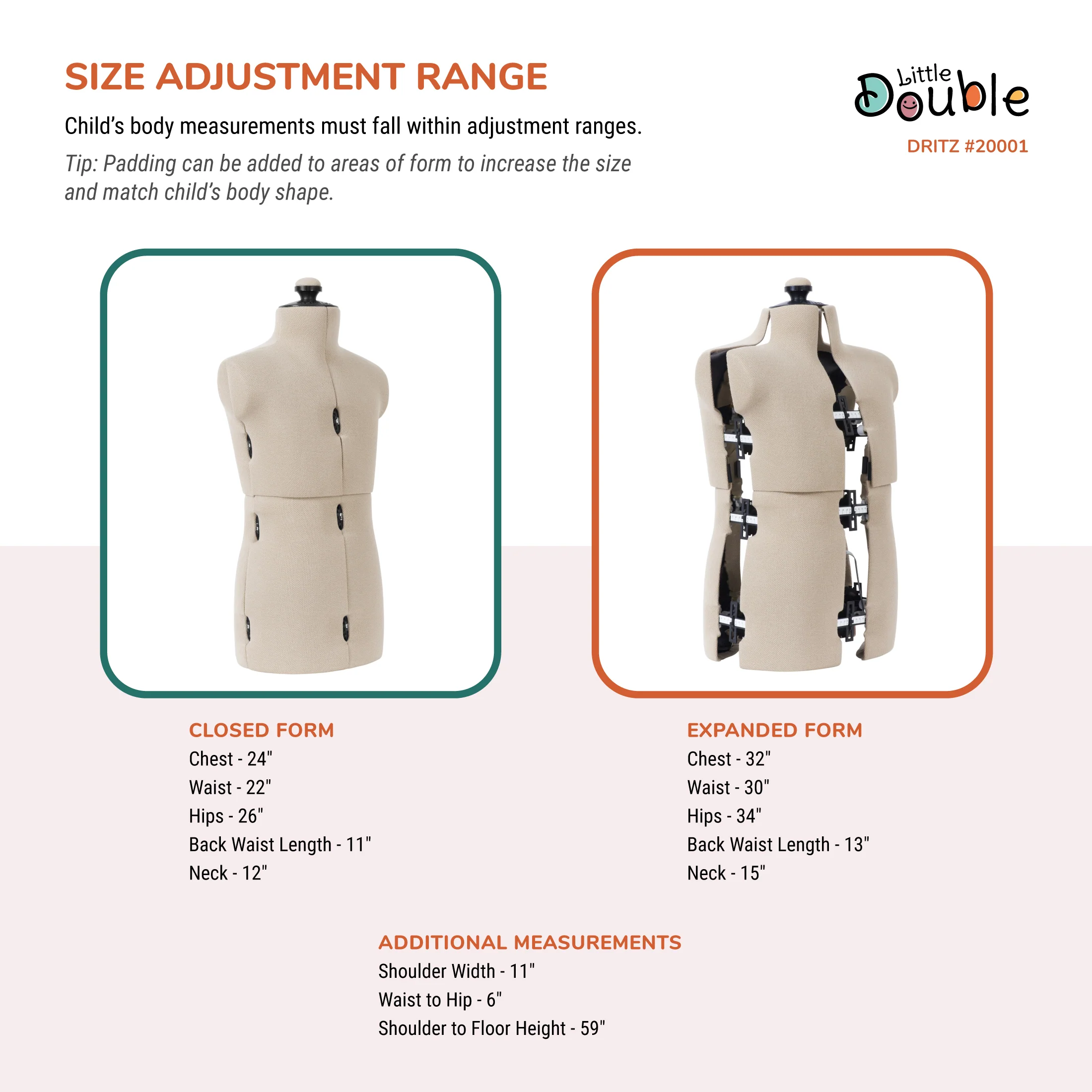 Little Double Adjustable Form, Child - Image 3