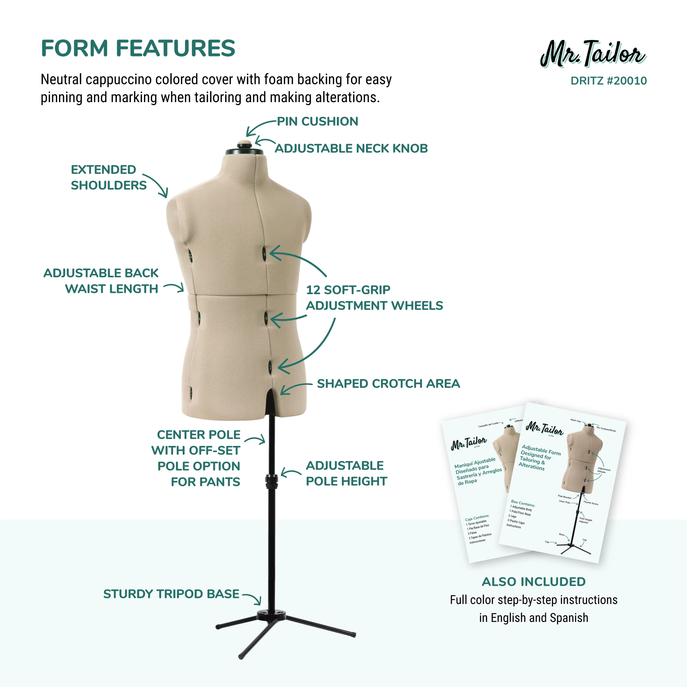 Mr. Tailor Adjustable Male Form - Image 4