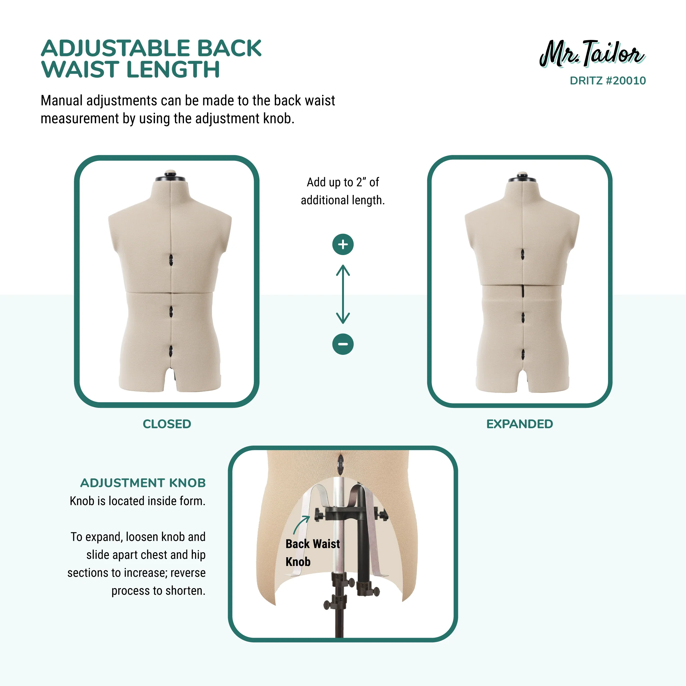 Mr. Tailor Adjustable Male Form - Image 7