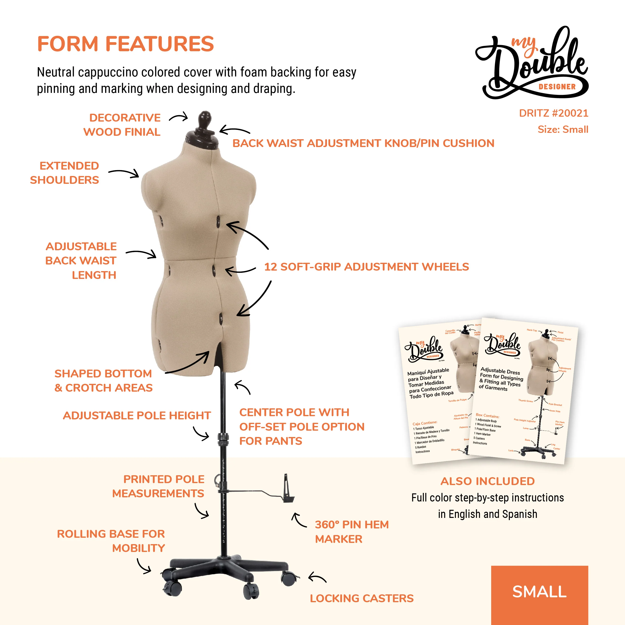 My Double Designer Adjustable Dress Form, Small - Image 4