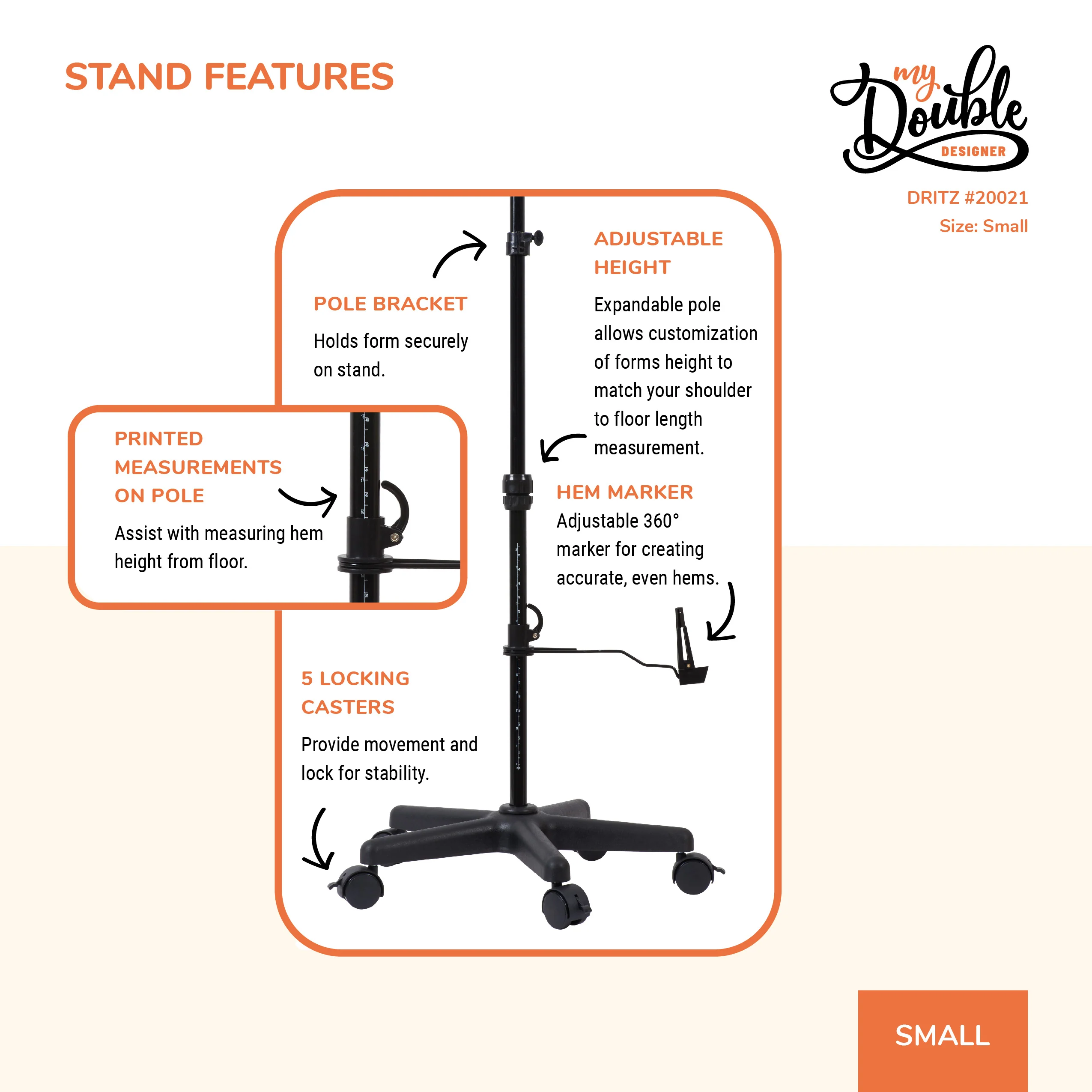 My Double Designer Adjustable Dress Form, Small - Image 8