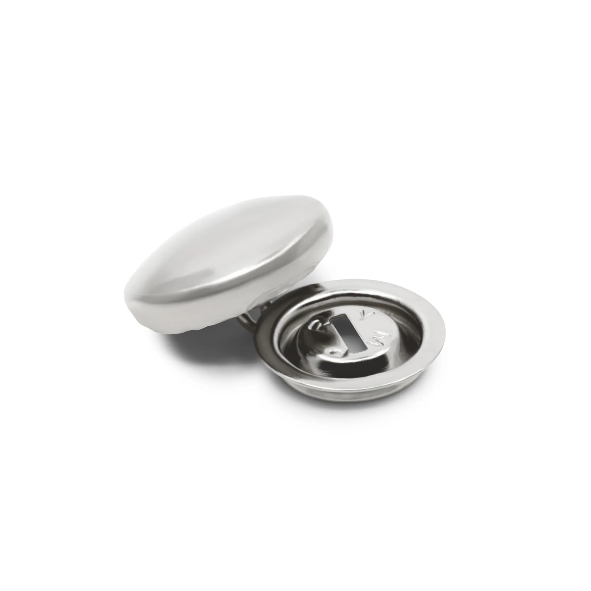 7/16" Half Ball Cover Buttons, 5 pc, Nickel - Image 2