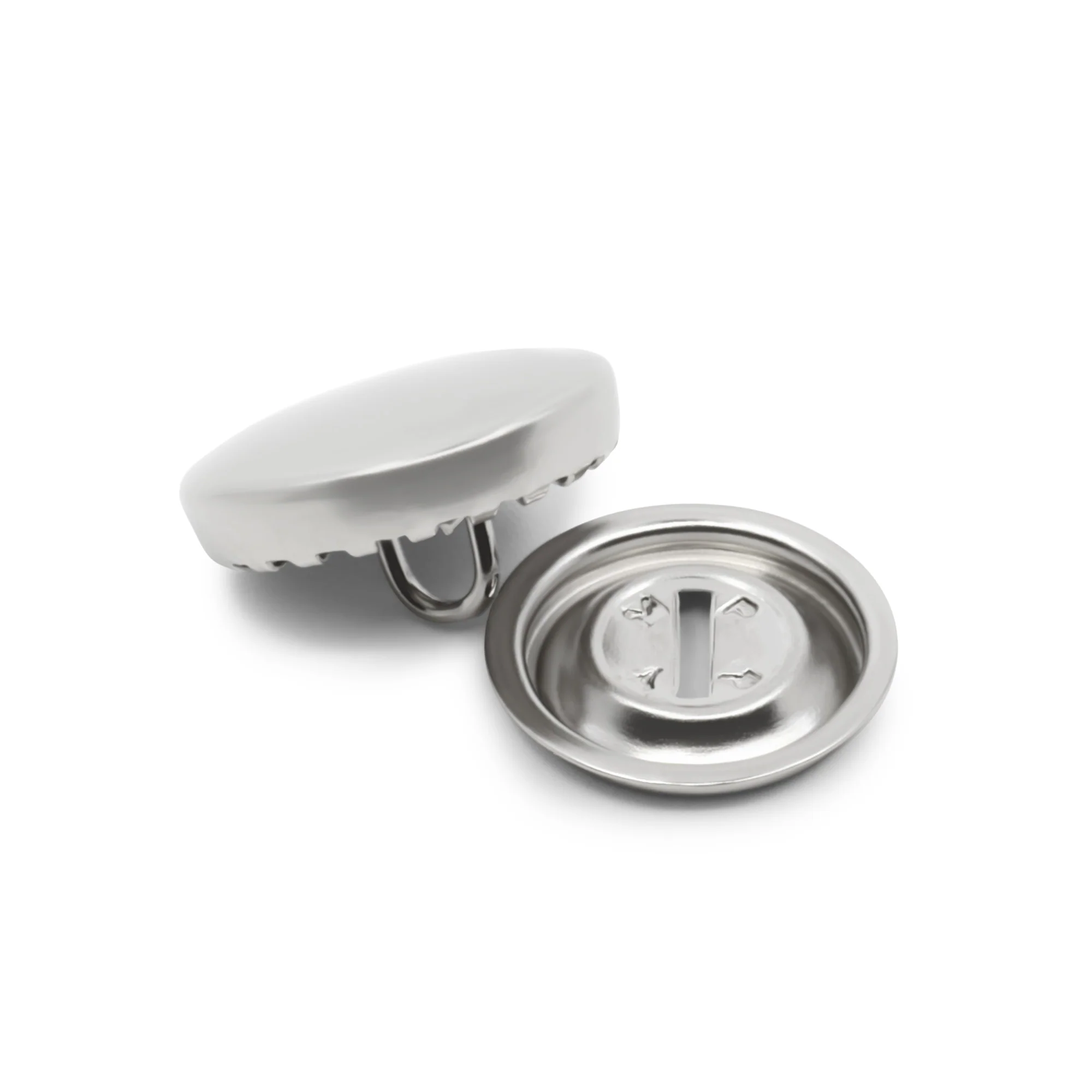 5/8" Half Ball Cover Buttons, 5 pc, Nickel - Image 2