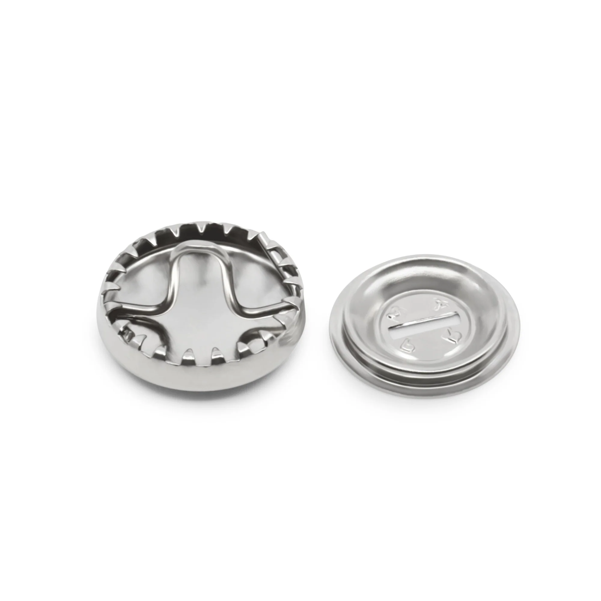 5/8" Half Ball Cover Buttons, 5 pc, Nickel - Image 3