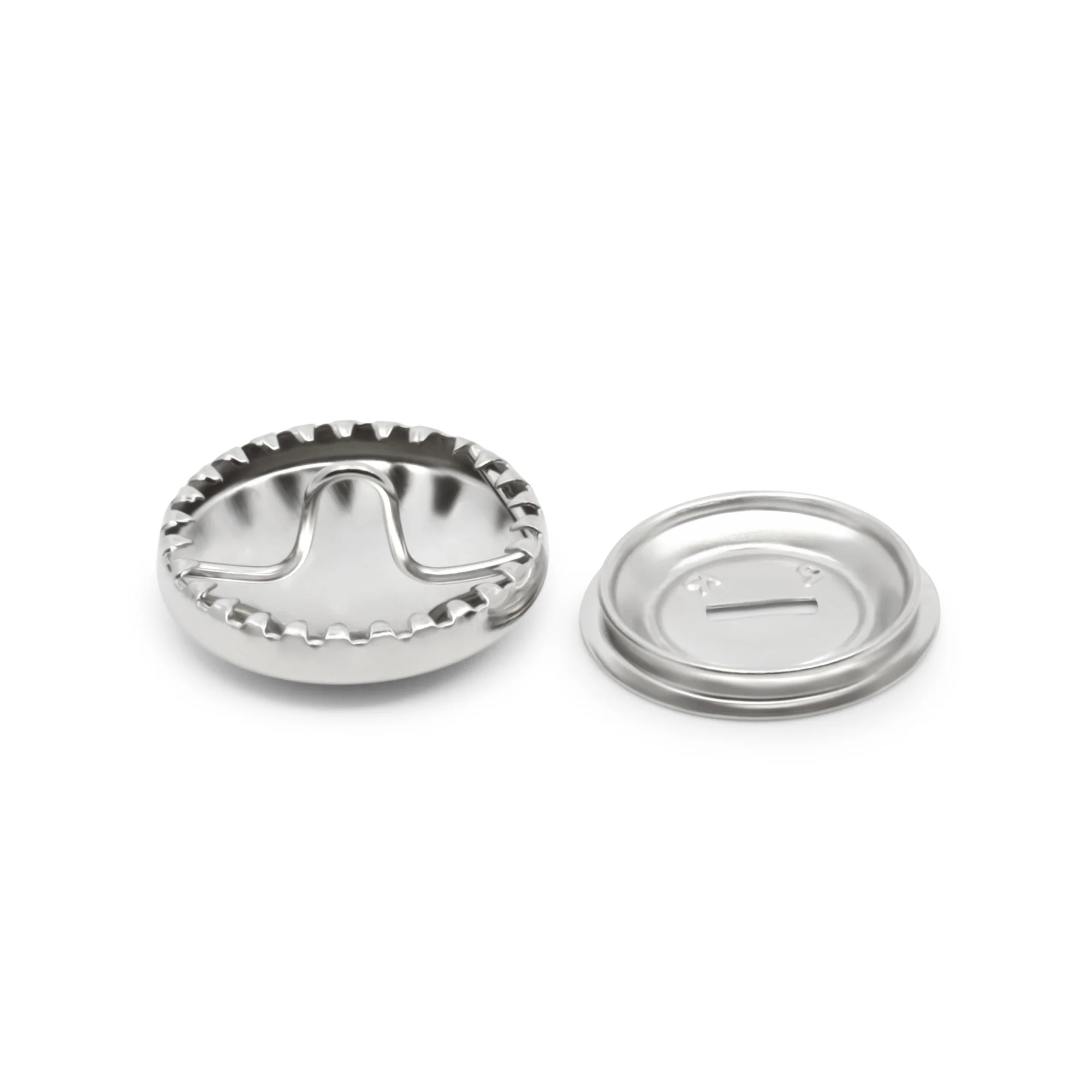 3/4" Half Ball Cover Buttons, 4 pc, Nickel - Image 3