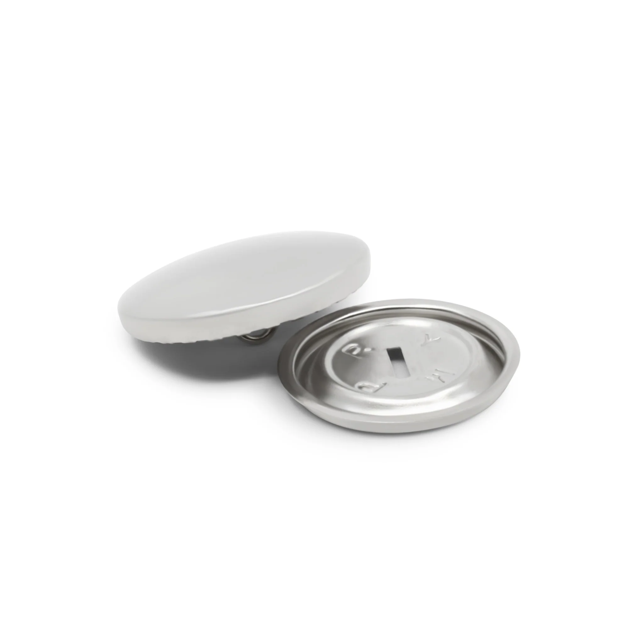 7/8" Half Ball Cover Buttons, 3 pc, Nickel - Image 2