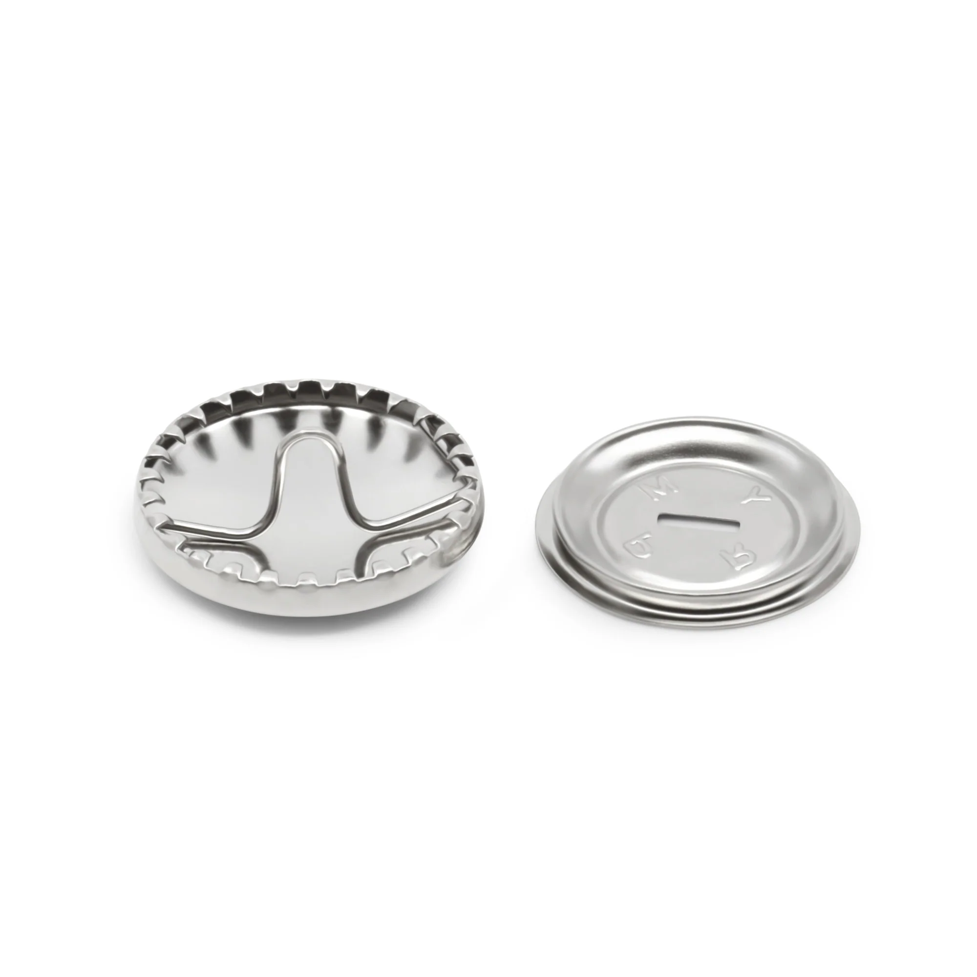 7/8" Half Ball Cover Buttons, 3 pc, Nickel - Image 3