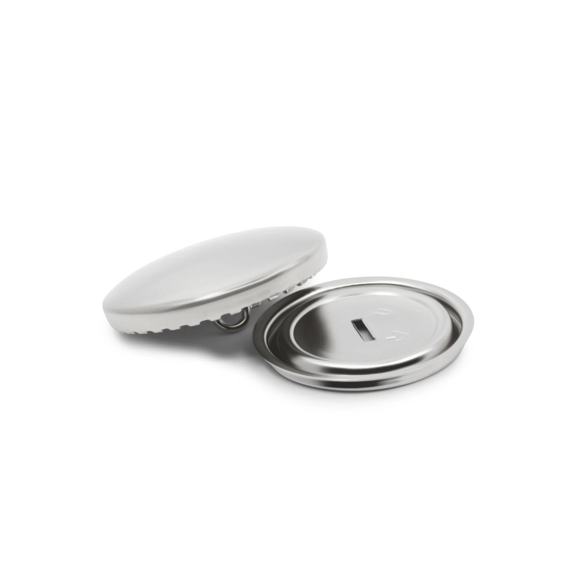 1-1/8" Half Ball Cover Buttons, 3 pc, Nickel - Image 2
