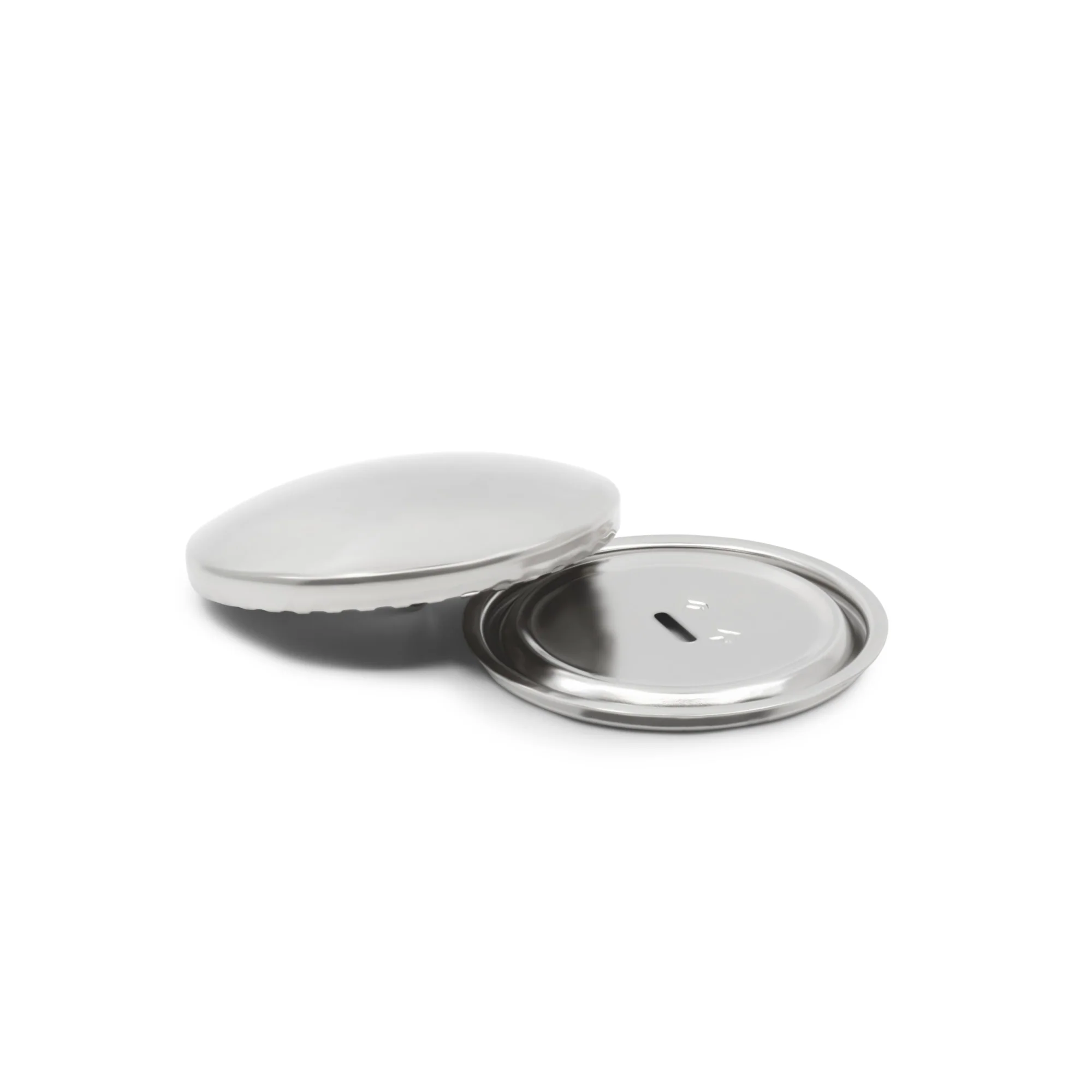1-1/2" Half Ball Cover Buttons, 2 pc, Nickel - Image 2
