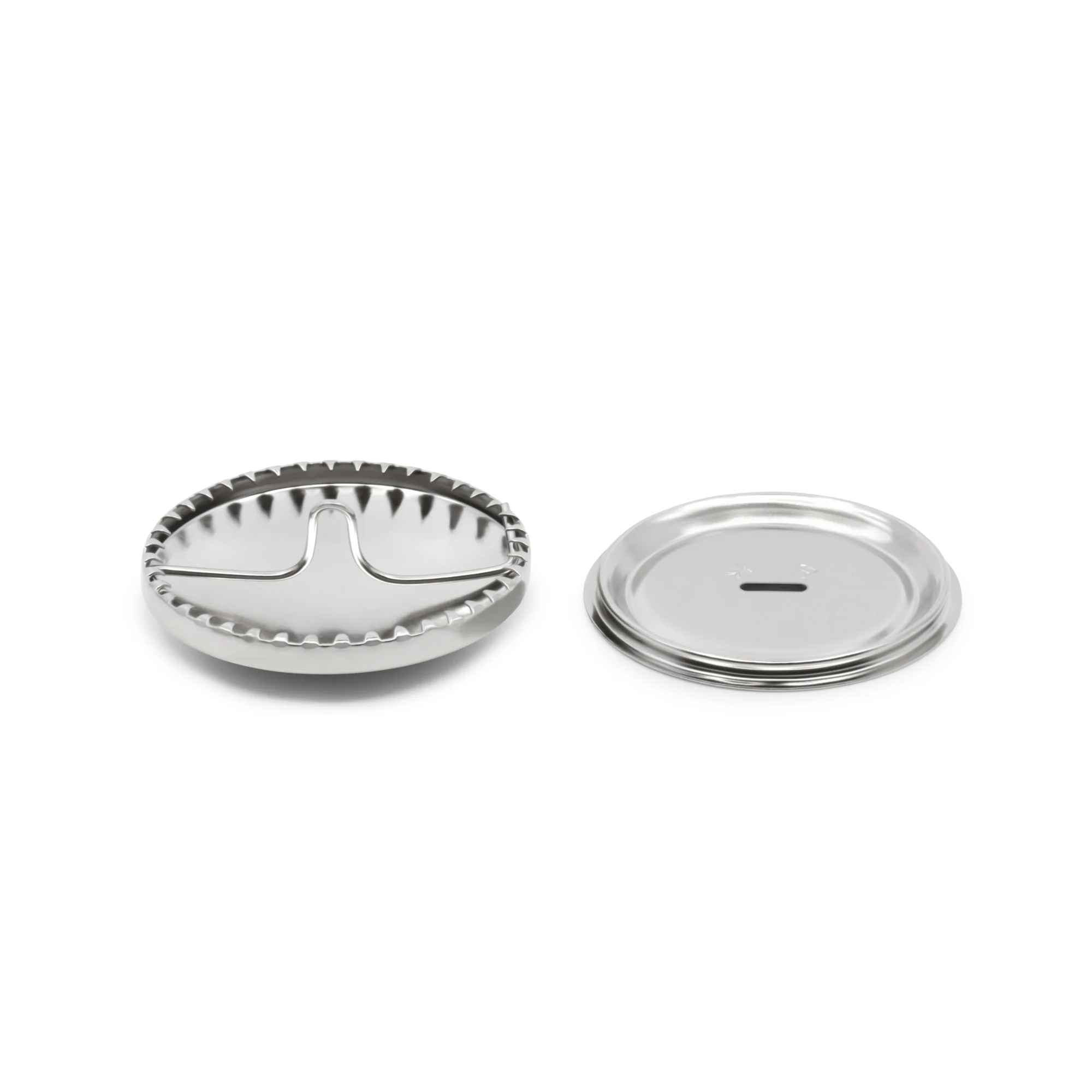 1-1/2" Half Ball Cover Buttons, 2 pc, Nickel - Image 3