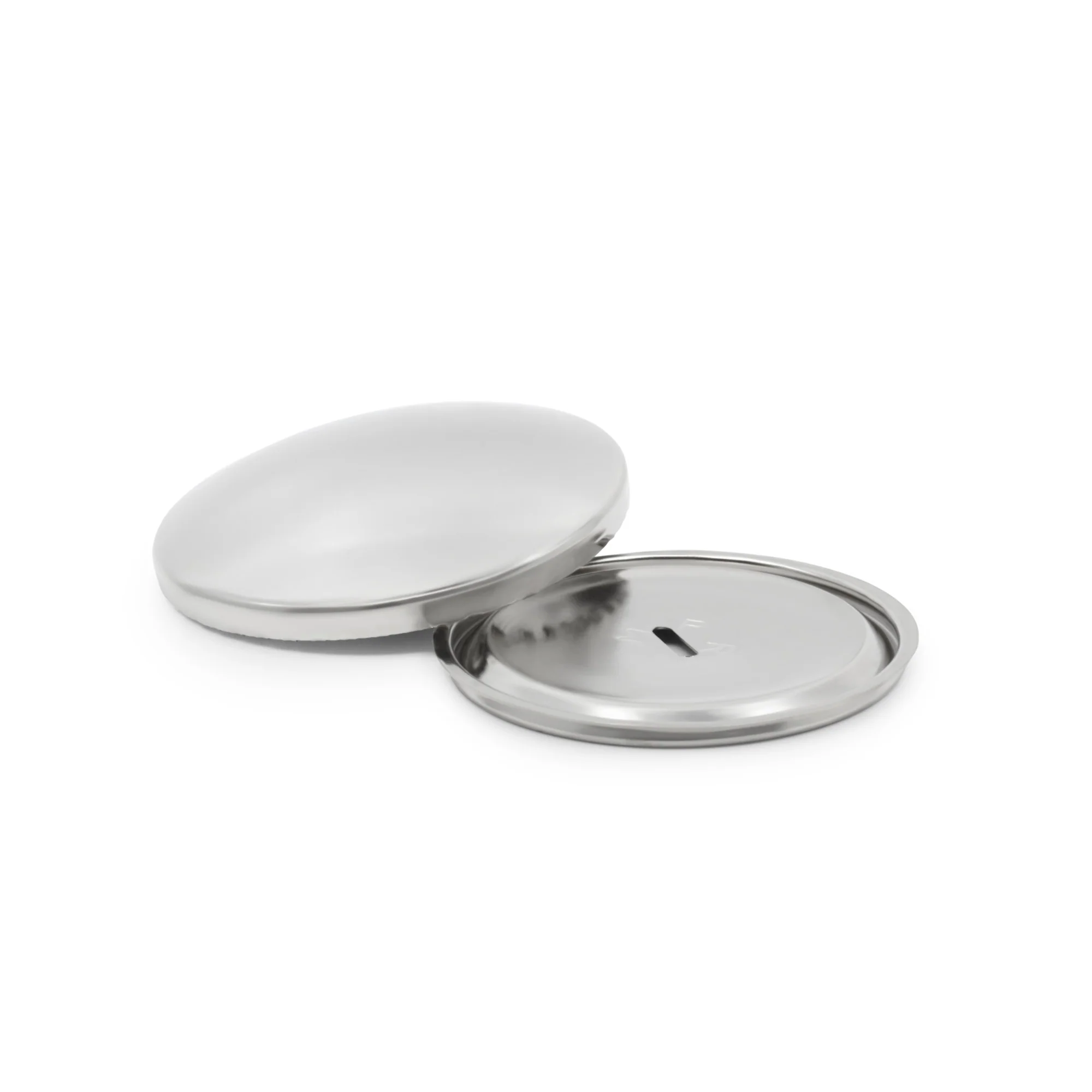 1-7/8" Half Ball Cover Buttons, 2 pc, Nickel - Image 2
