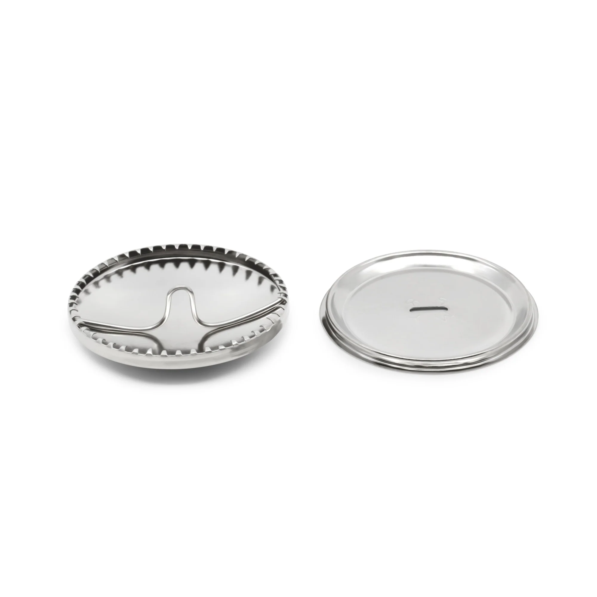 1-7/8" Half Ball Cover Buttons, 2 pc, Nickel - Image 3