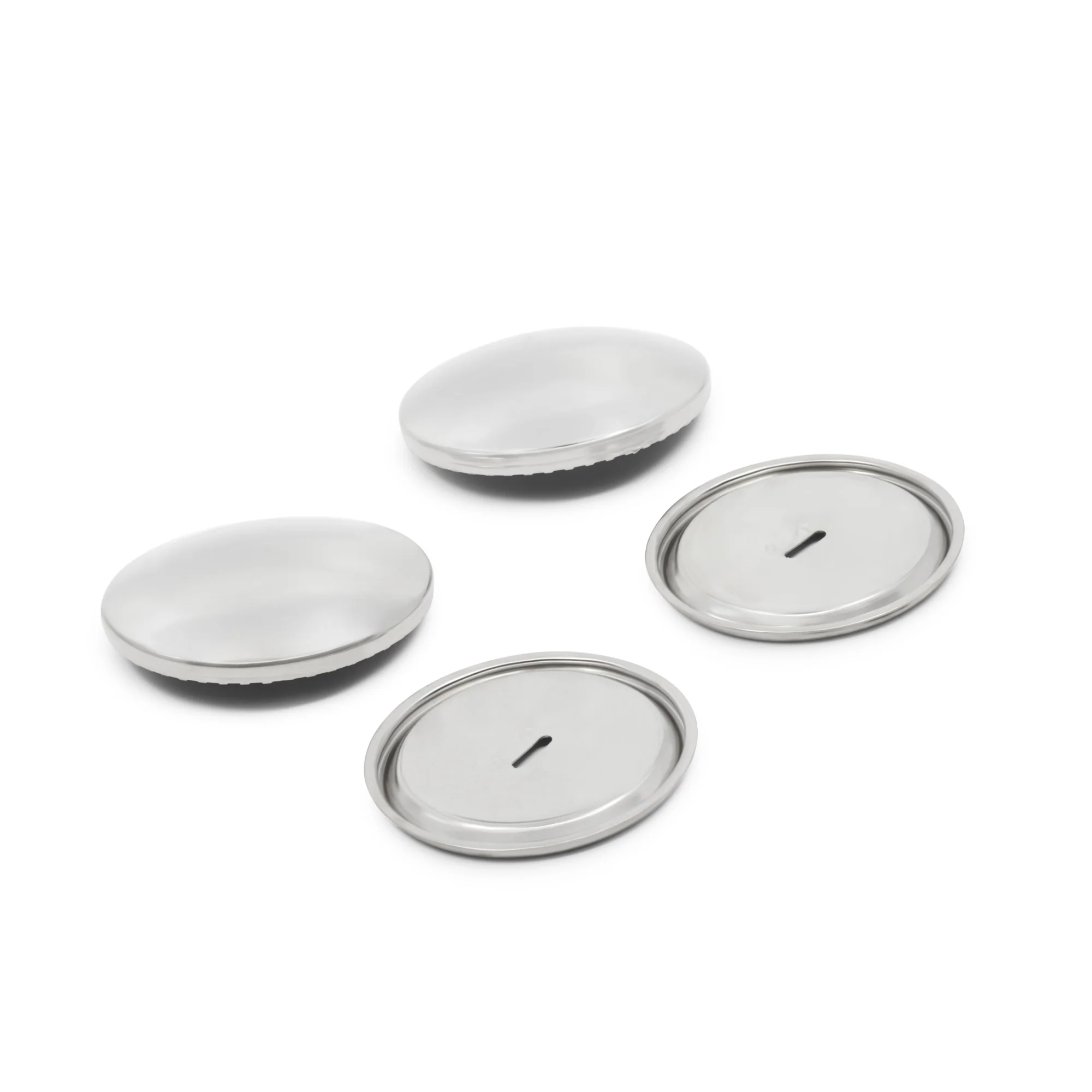 1-7/8" Half Ball Cover Buttons, 2 pc, Nickel - Image 4