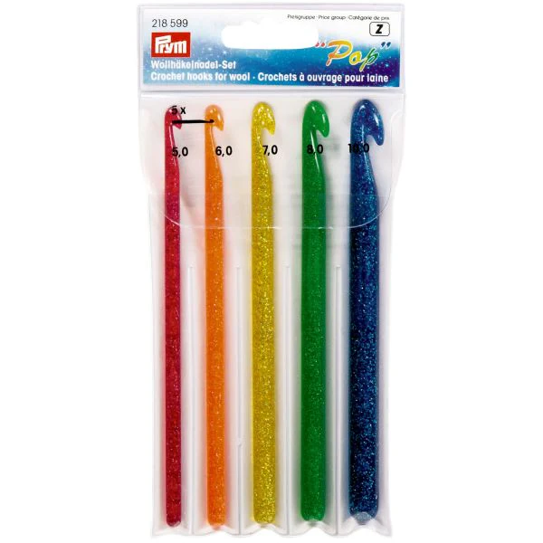 Crochet Hook Set Sz H-N Pop